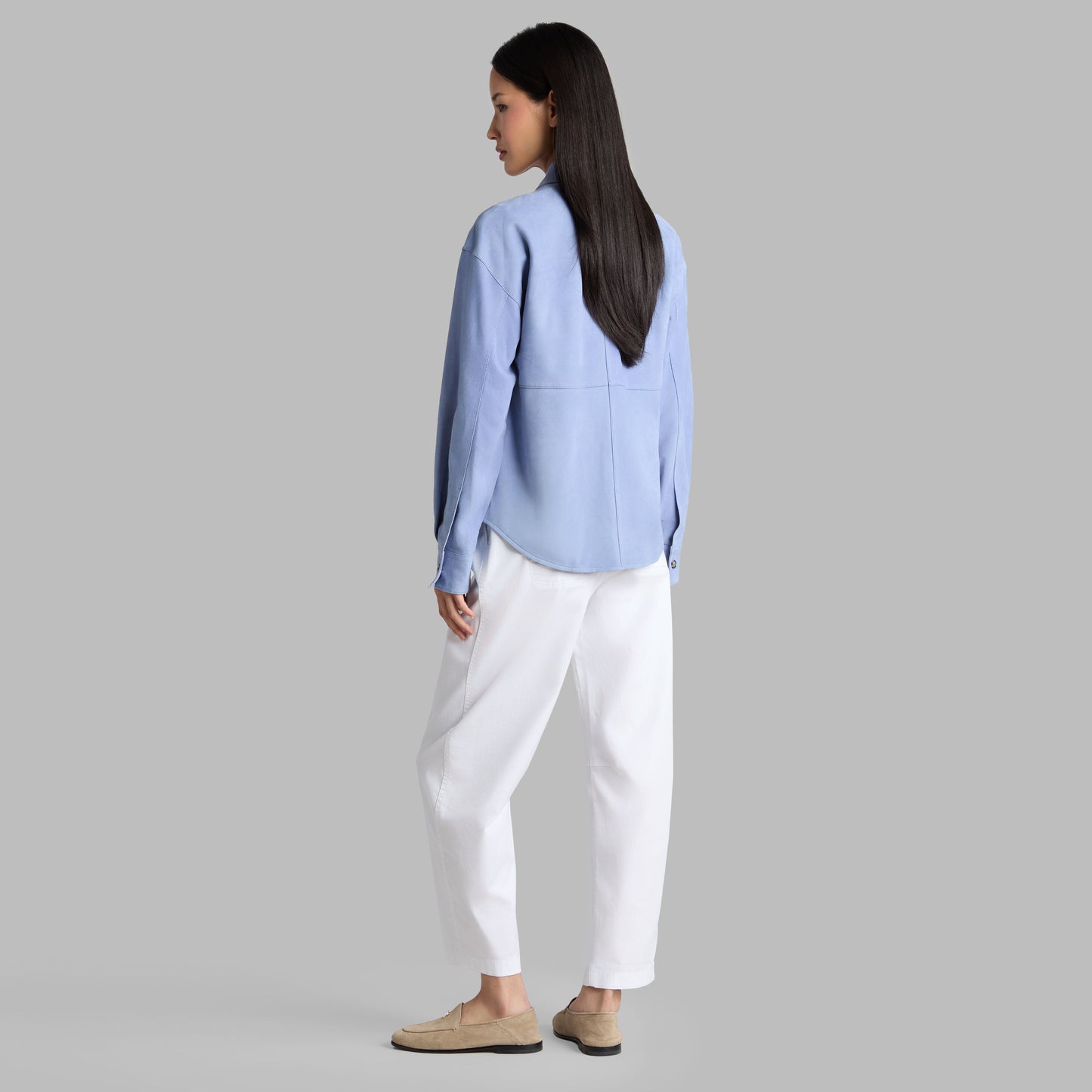 RELAXED FIT SUEDE SHIRT JACKET | G/FORE Near me