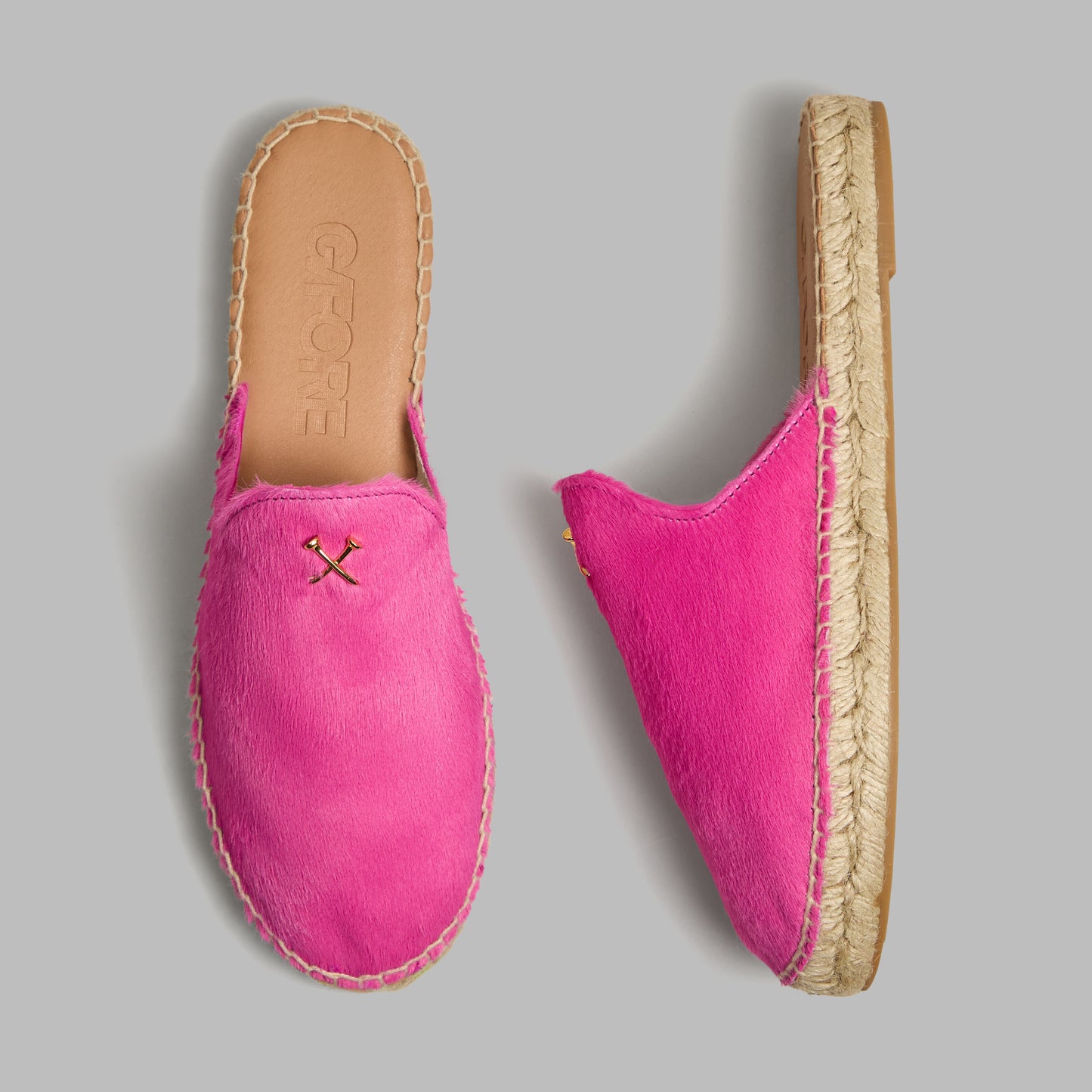 METAL TEES PONY HAIR ESPADRILLE | G/FORE On sale