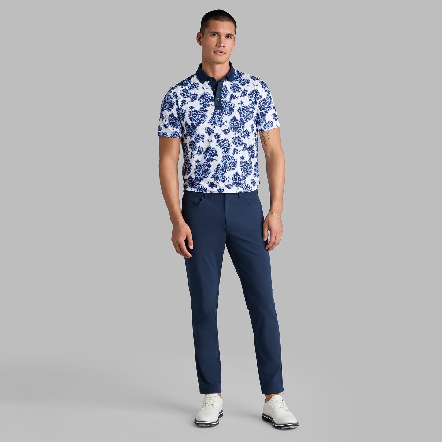 STAMPED FLORAL TECH JERSEY POLO | G/FORE Online