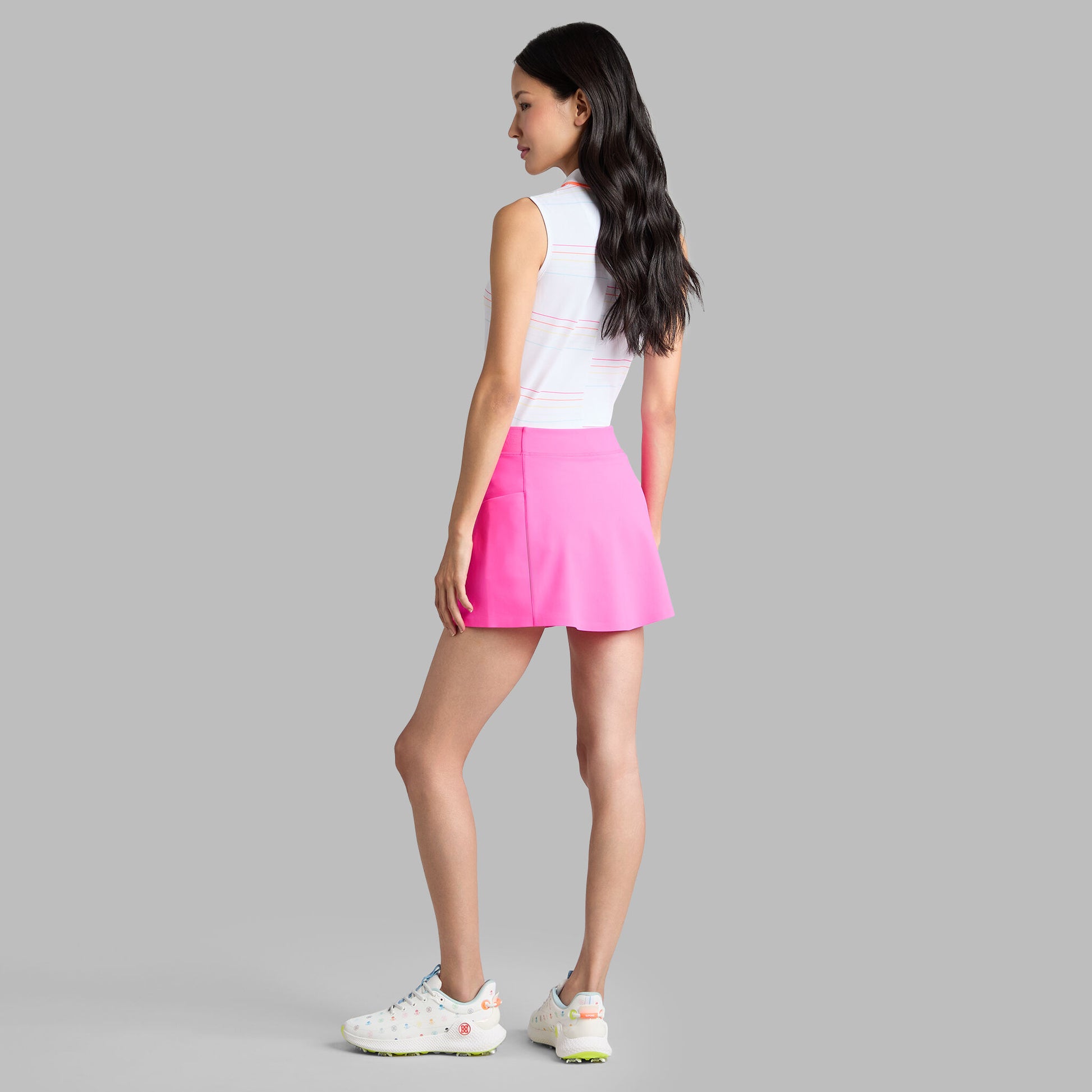 OFFSET STRIPE TECH PIQUÉ SLEEVELESS POLO | G/FORE Outlet
