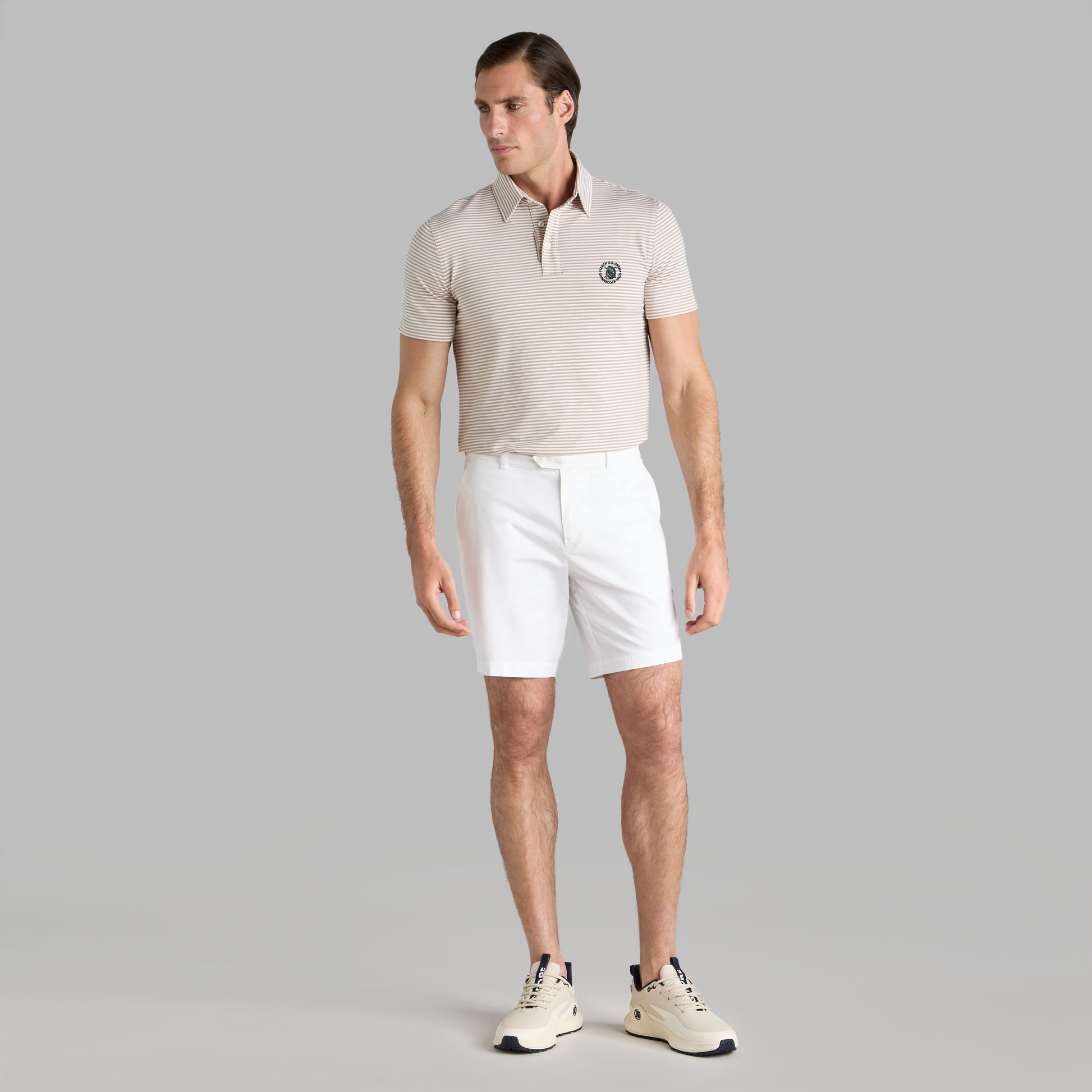 LTD RELEASE 2026 U.S. OPEN ALL PLAY STRIPE STRETCH KNIT POLO | G/FORE On sale