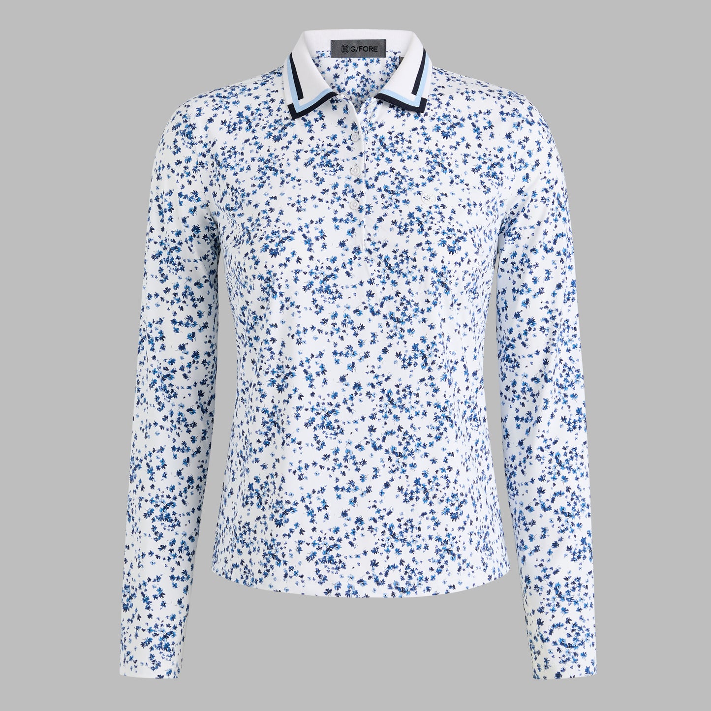 SCATTERED DITZY SILKY TECH NYLON LONG SLEEVE POLO | G/FORE sale