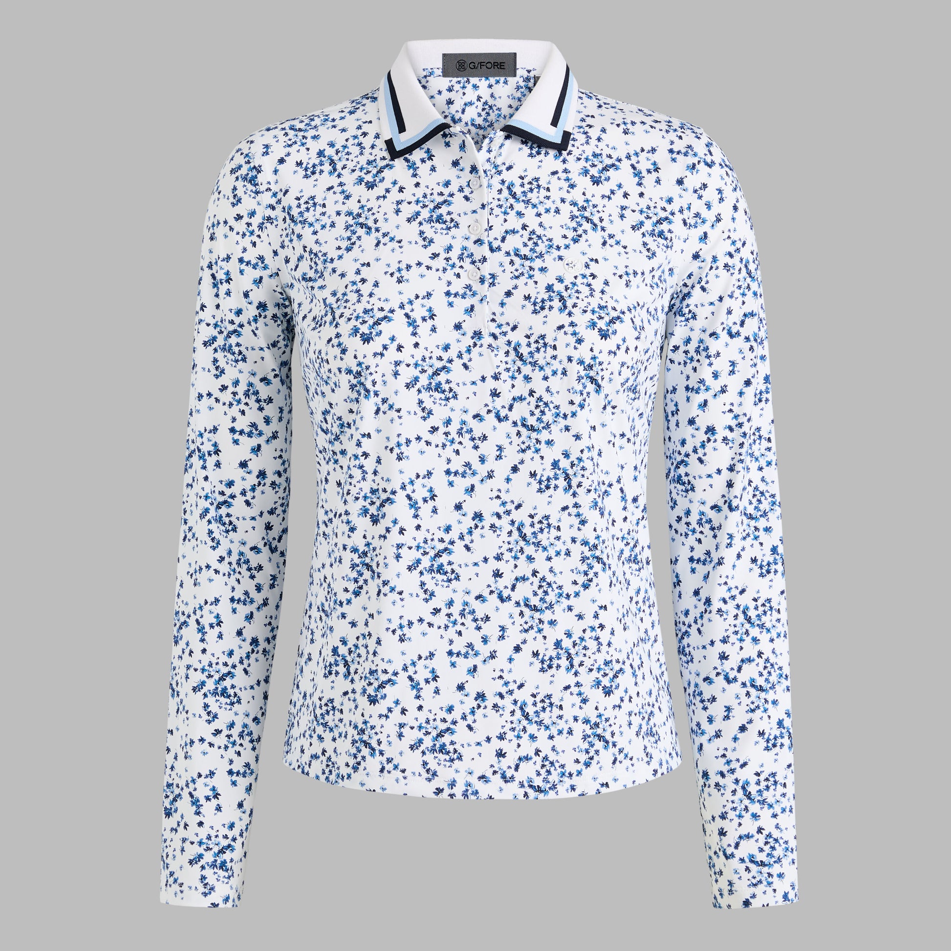 SCATTERED DITZY SILKY TECH NYLON LONG SLEEVE POLO | G/FORE sale