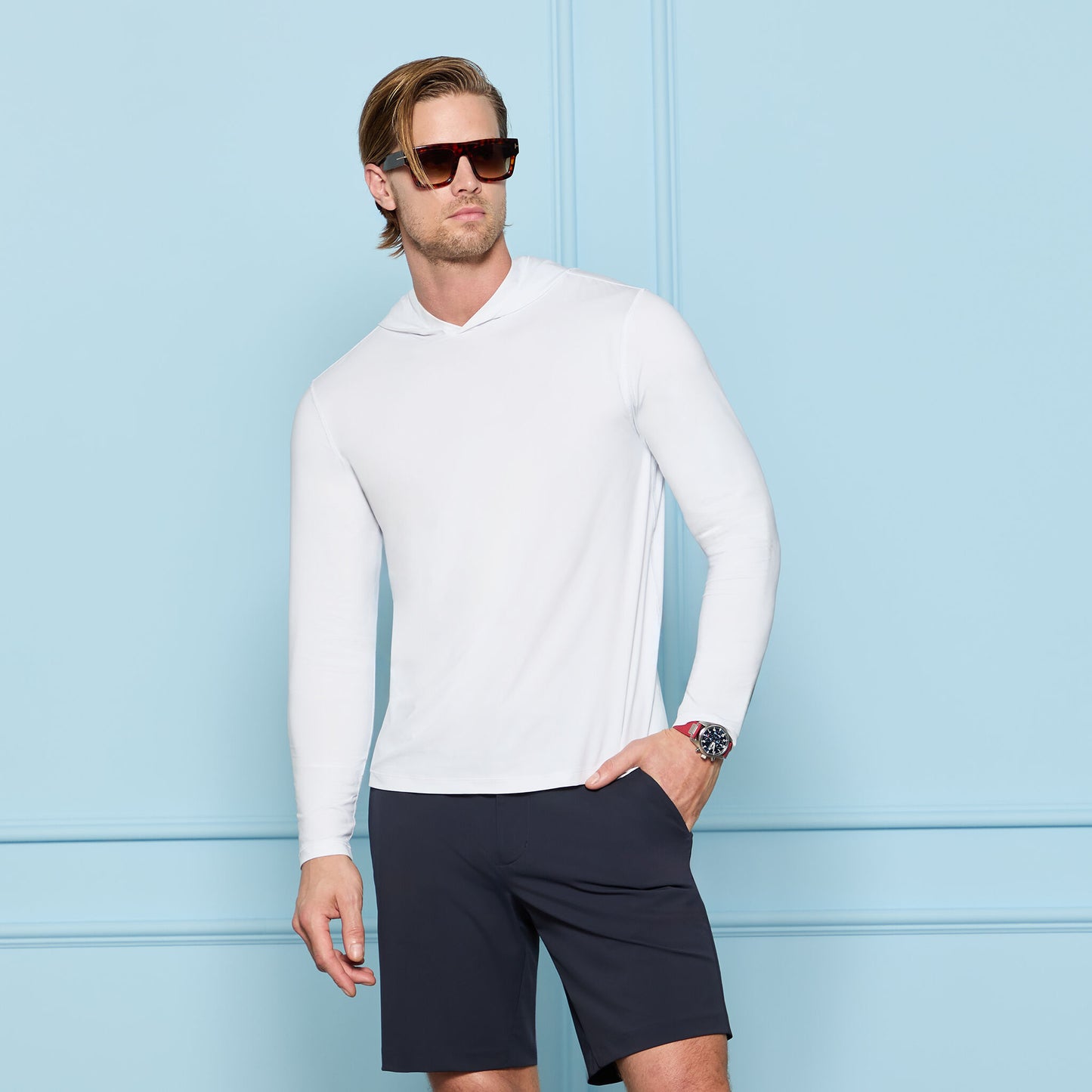 MÉLANGE ICE NYLON HOODIE |PULLOVERS & QUARTER-ZIPS |G/FORE | G/FORE Discount
