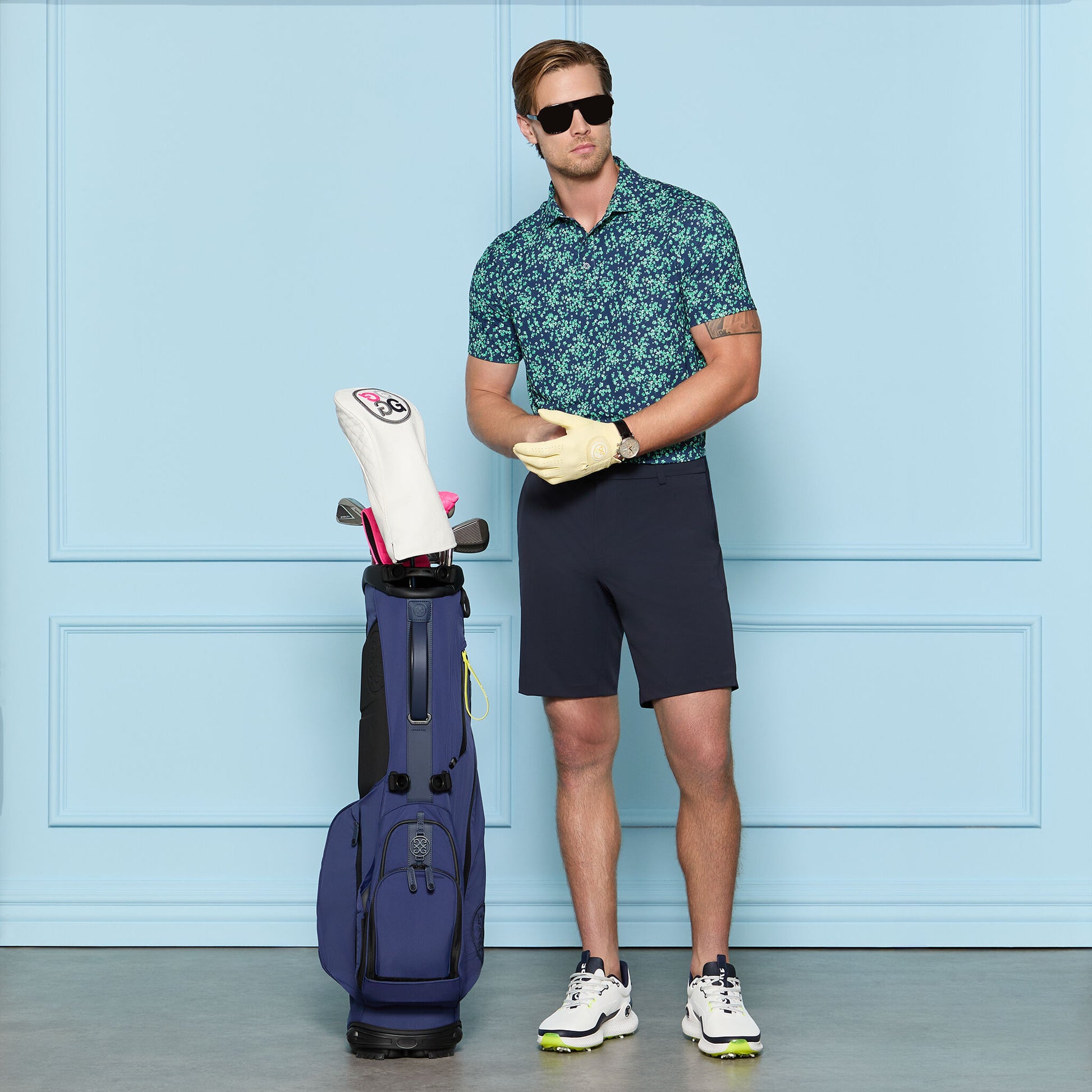 SCATTERED DITZY TECH JERSEY POLO | G/FORE Discount