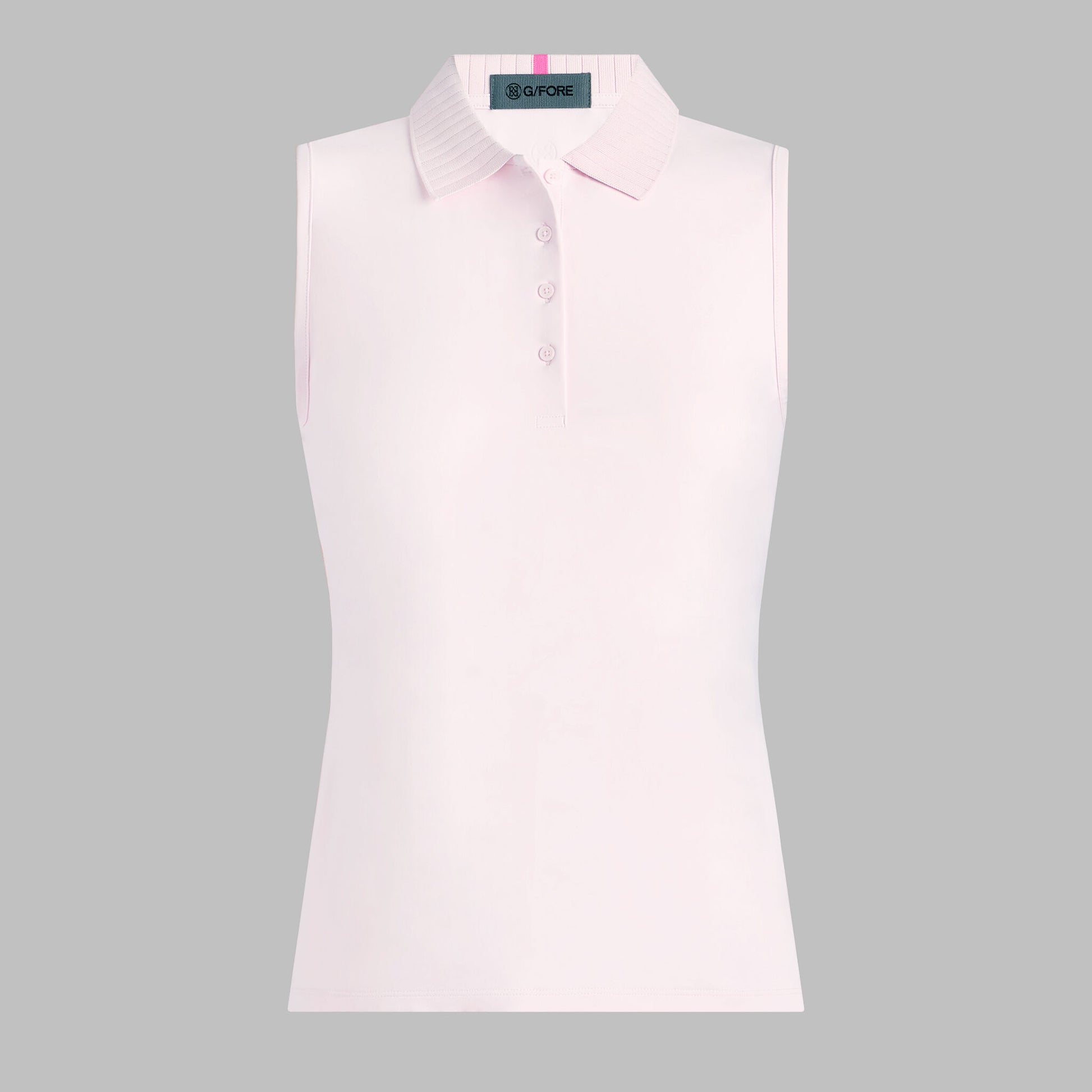 PLEATED COLLAR SILKY TECH NYLON SLEEVELESS POLO | G/FORE