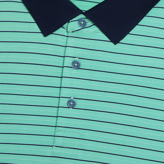 HERRINGBONE STRIPE TECH JERSEY POLO | G/FORE Discount