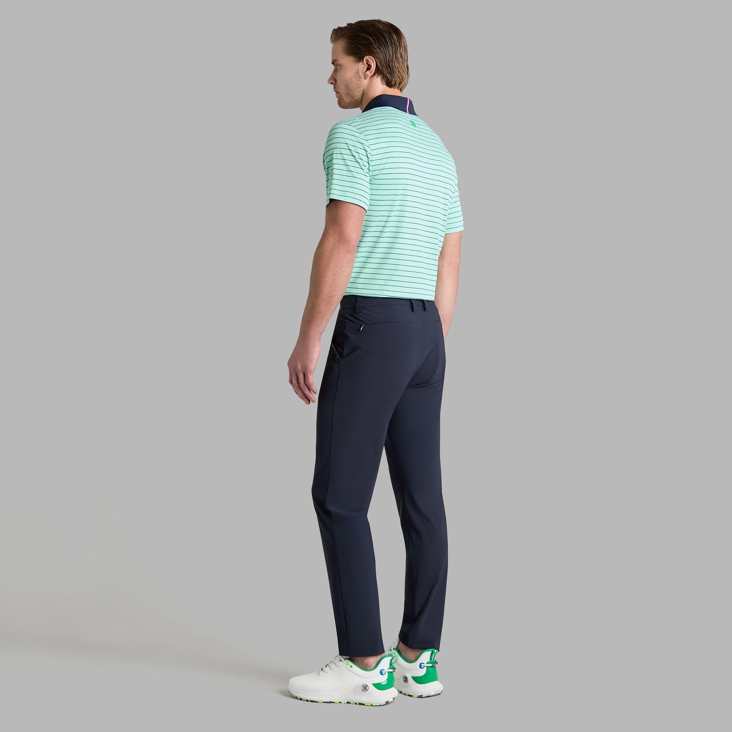 HERRINGBONE STRIPE TECH JERSEY POLO | G/FORE Discount