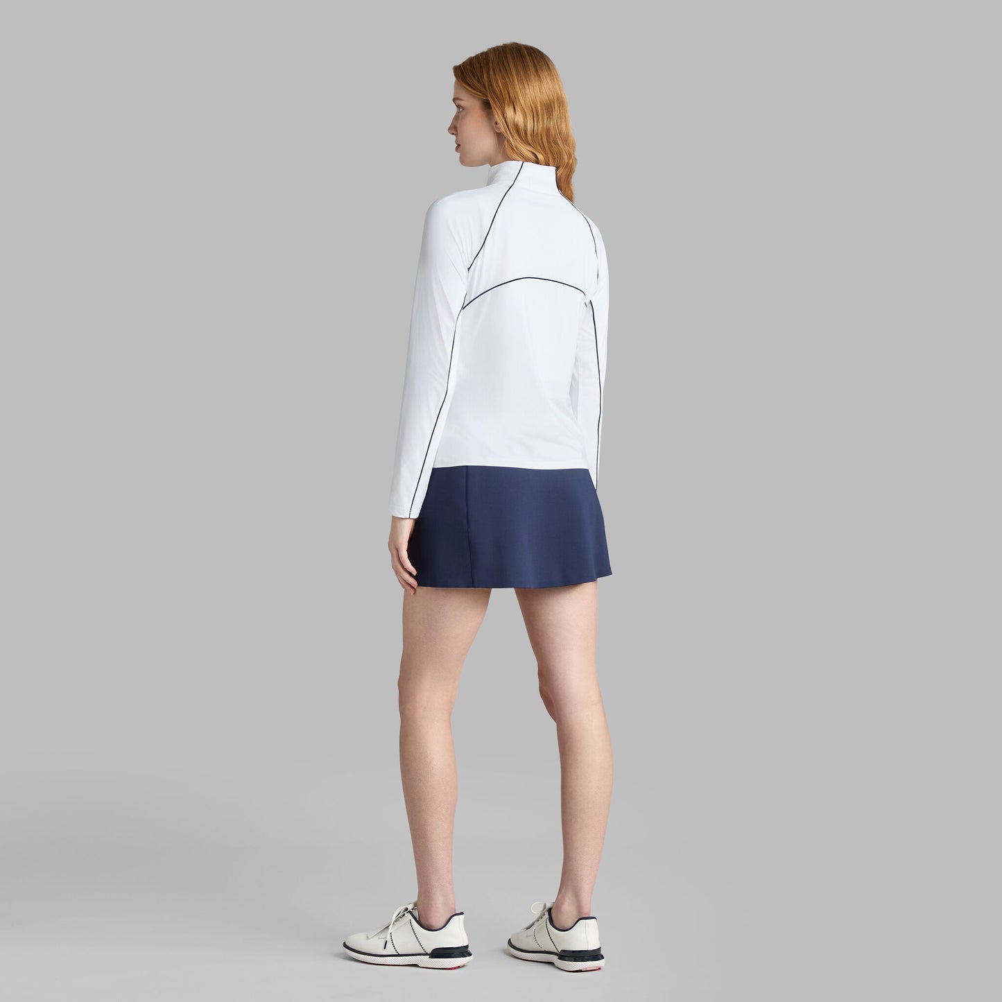 CONTRAST MESH SILKY TECH NYLON 1/4 ZIP PULLOVER | G/FORE Outlet