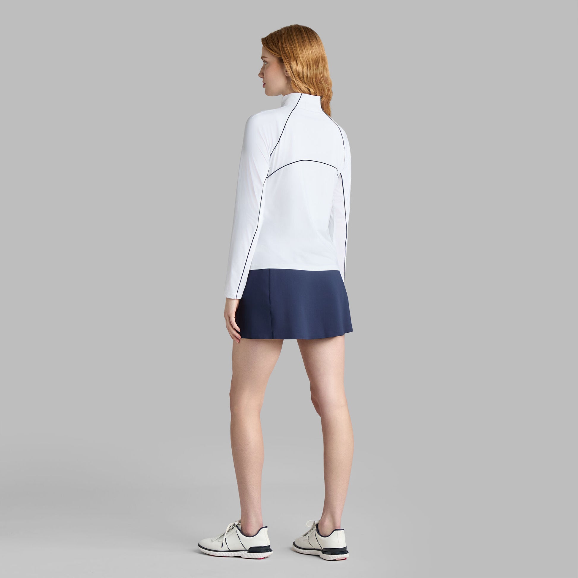 CONTRAST MESH SILKY TECH NYLON 1/4 ZIP PULLOVER | G/FORE Outlet