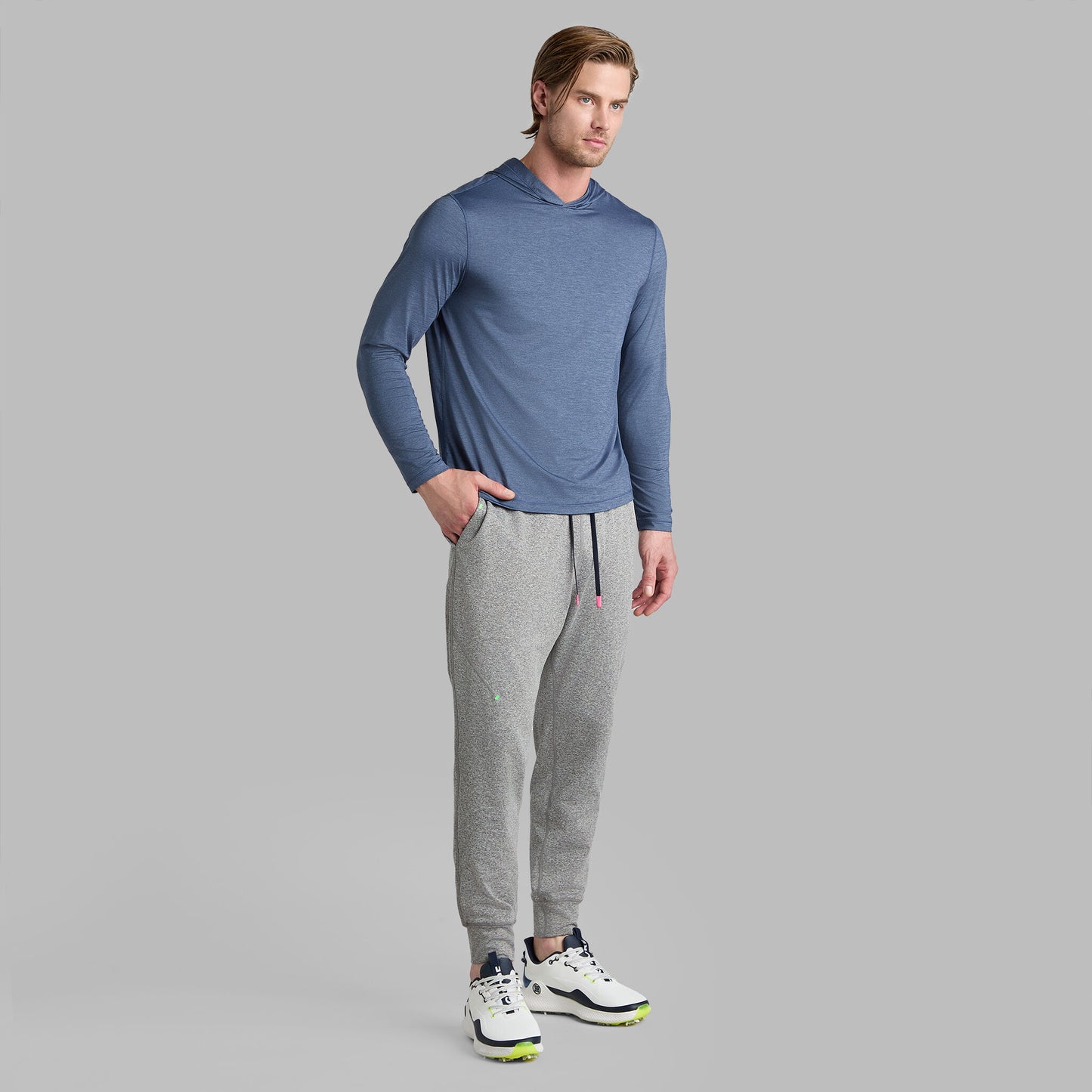 MÉLANGE ICE NYLON HOODIE |PULLOVERS & QUARTER-ZIPS |G/FORE | G/FORE US