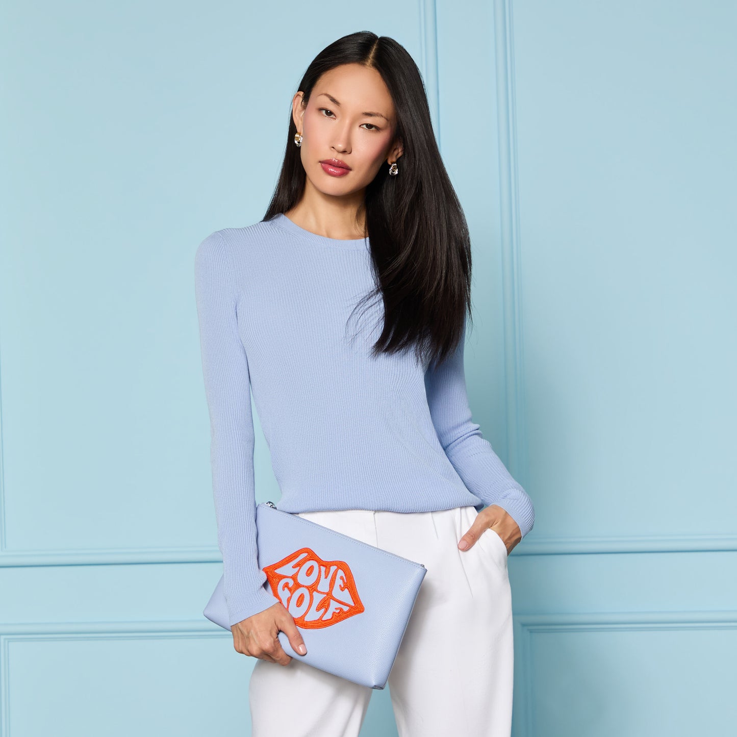 COTTON BLEND RIB KNIT FITTED TOP | G/FORE Discount