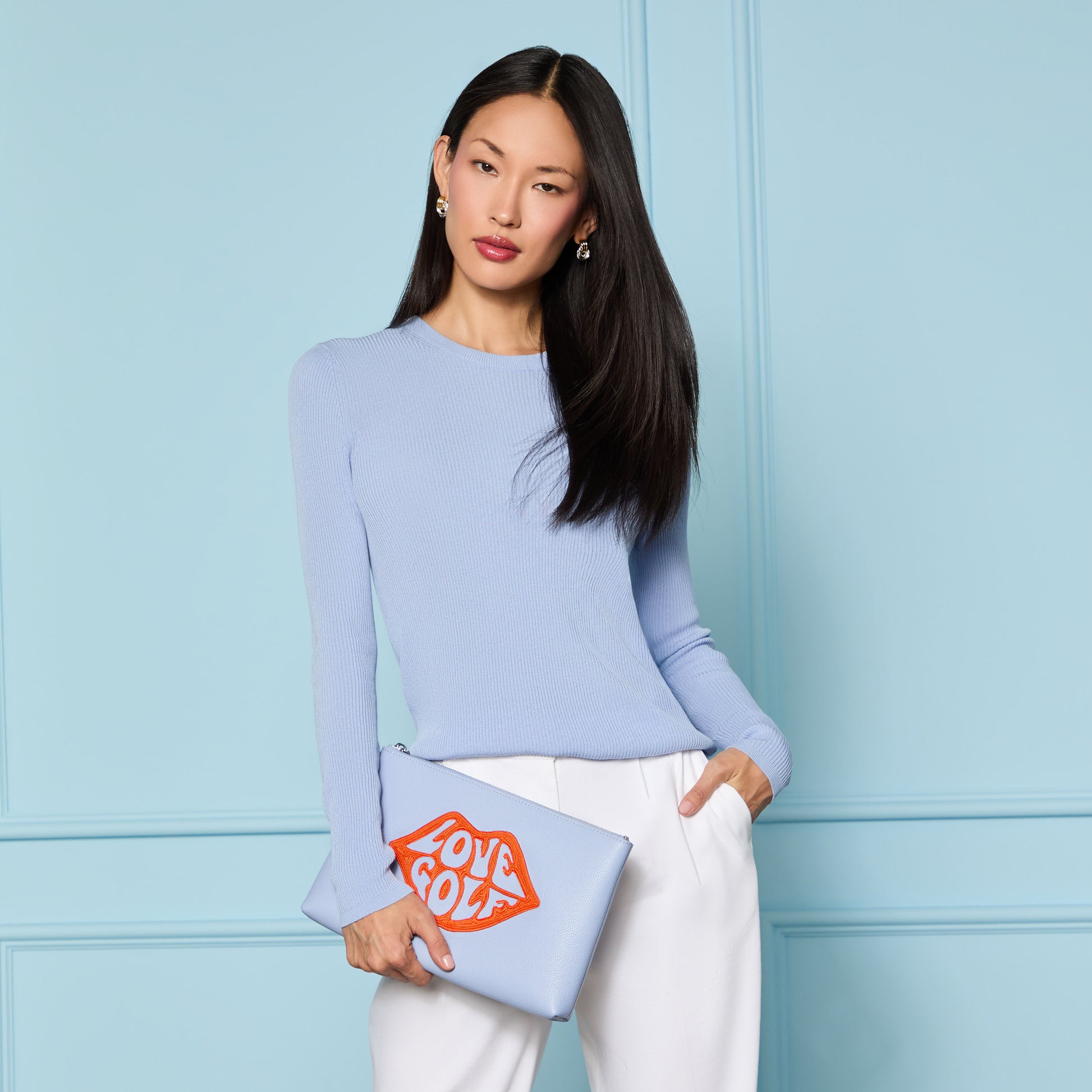 COTTON BLEND RIB KNIT FITTED TOP | G/FORE Discount