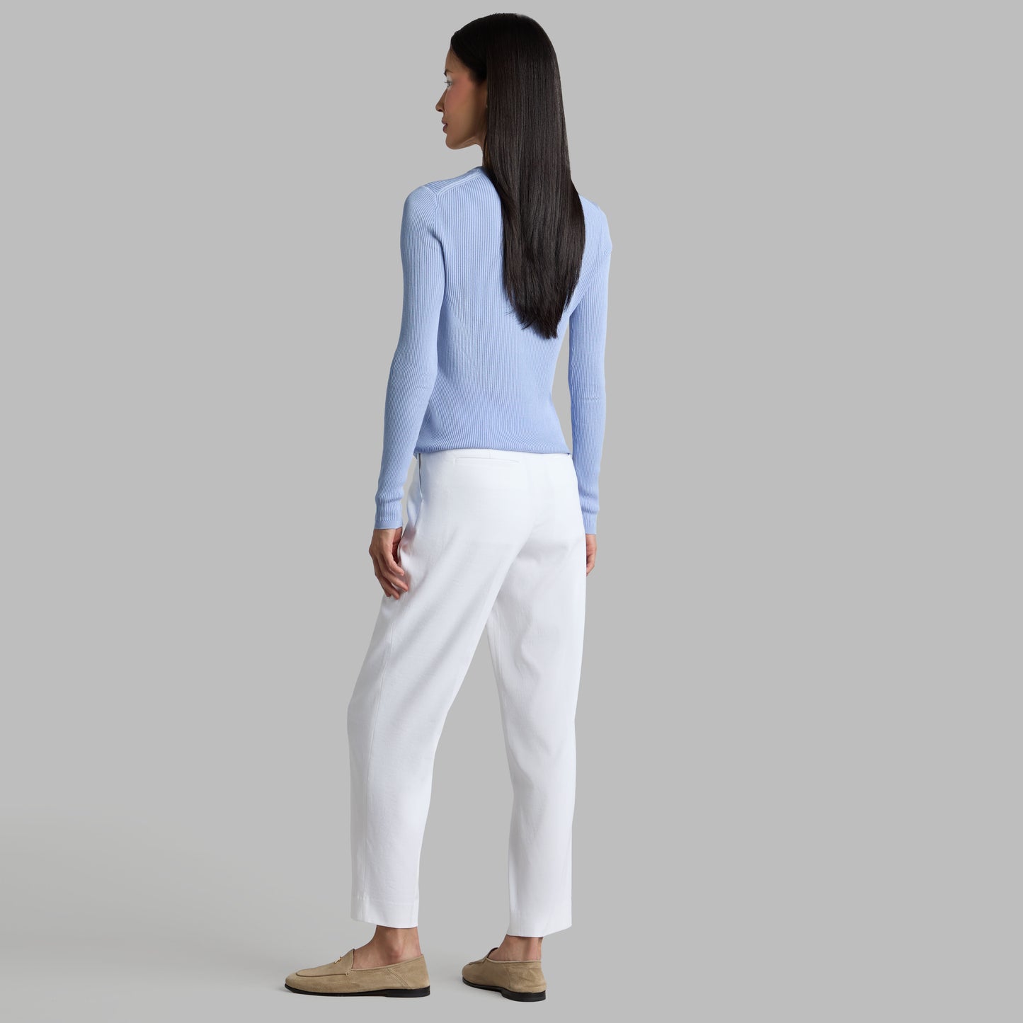 COTTON BLEND RIB KNIT FITTED TOP | G/FORE Discount