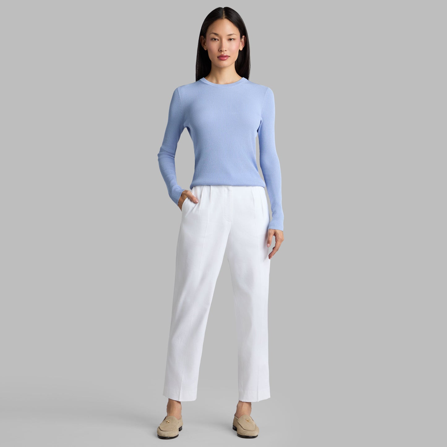 LTD RELEASE LINEN CROPPED PLEATED TROUSER | G/FORE Outlet
