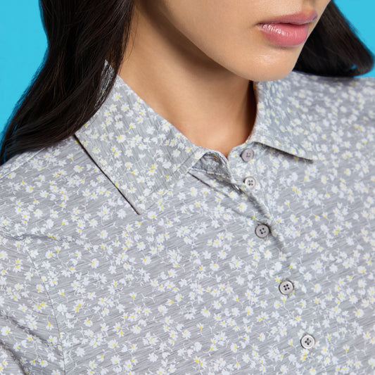 DITSY FLORAL TECH JERSEY LONG SLEEVE POLO | G/FORE Discount