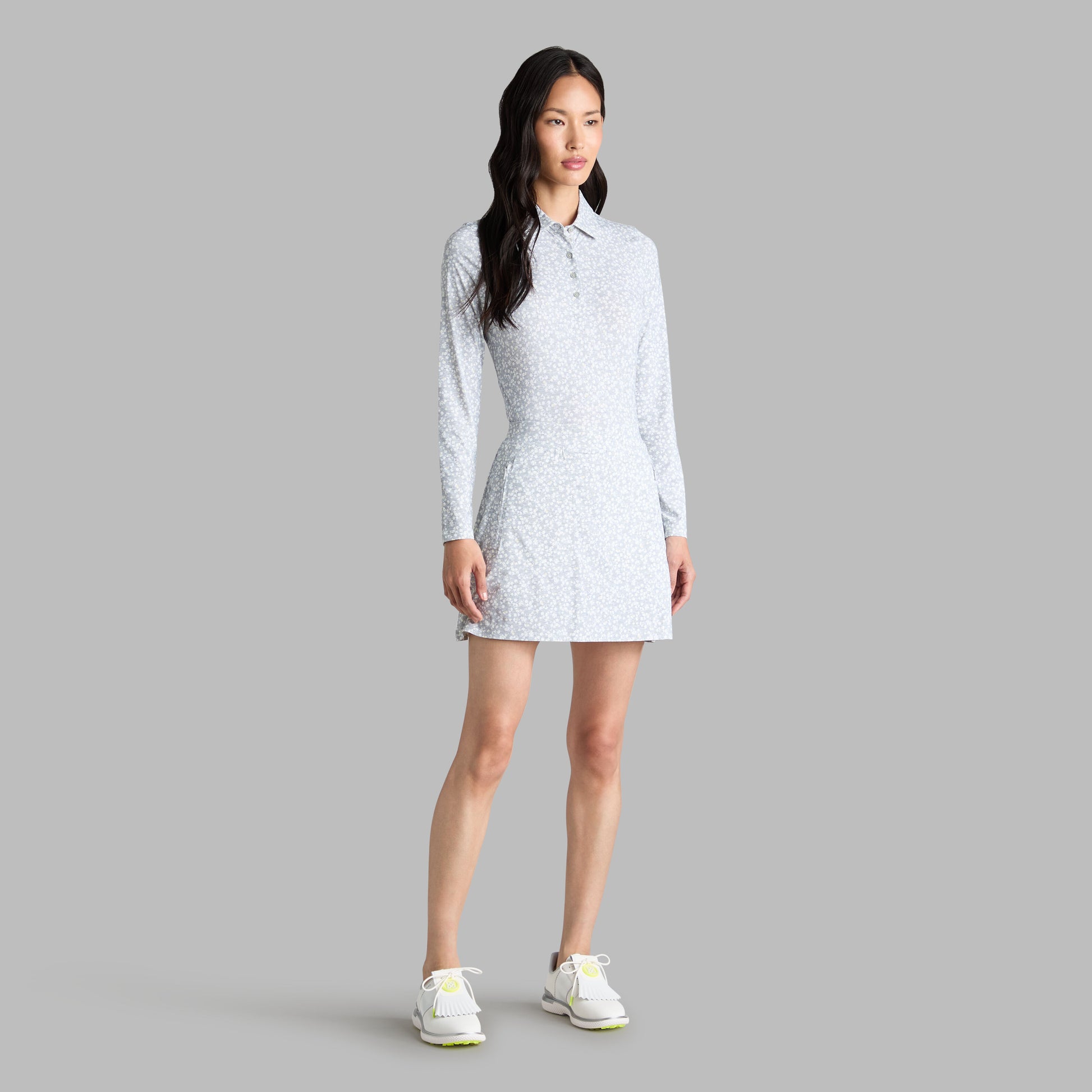 DITSY FLORAL TECH JERSEY LONG SLEEVE POLO | G/FORE Discount
