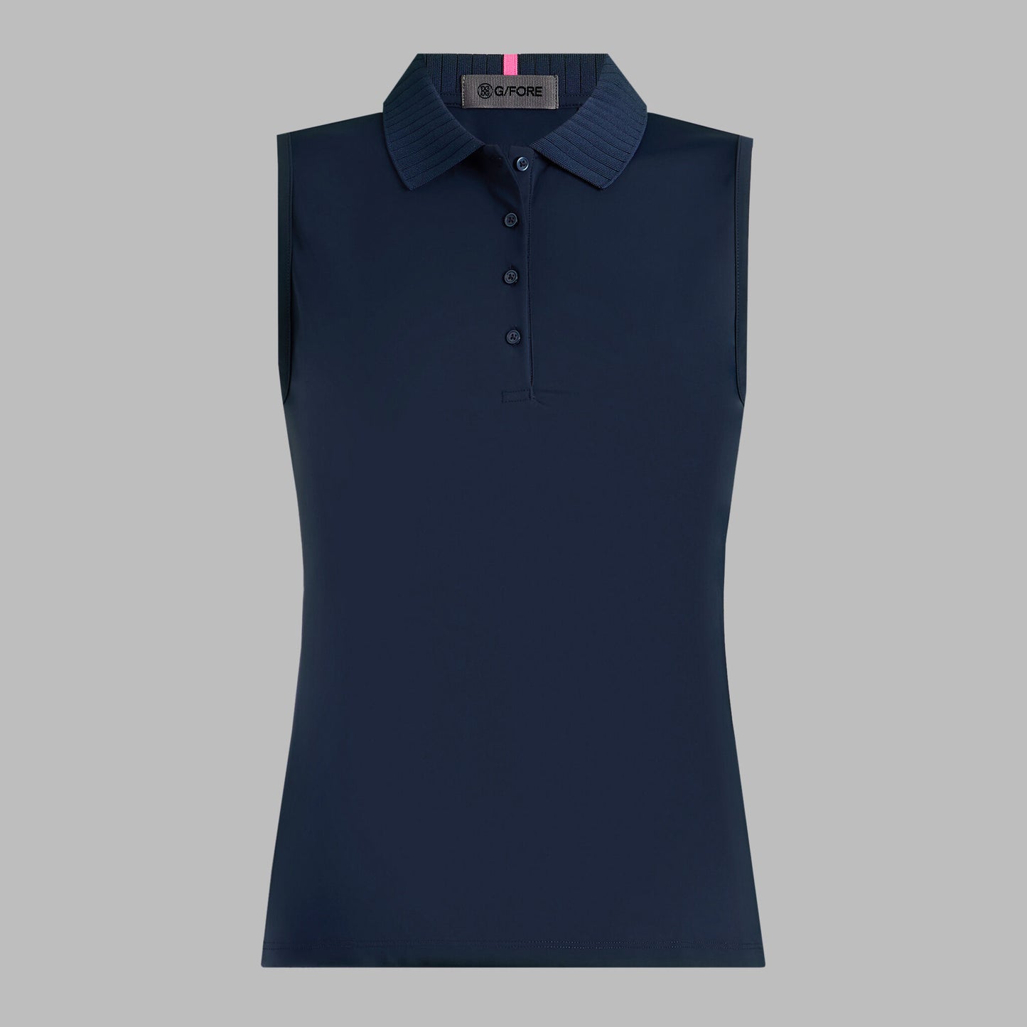 PLEATED COLLAR SILKY TECH NYLON SLEEVELESS POLO | G/FORE