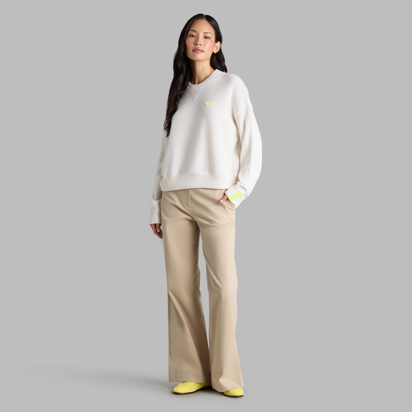 TIPPED CASHMERE CREWNECK SWEATER | G/FORE New