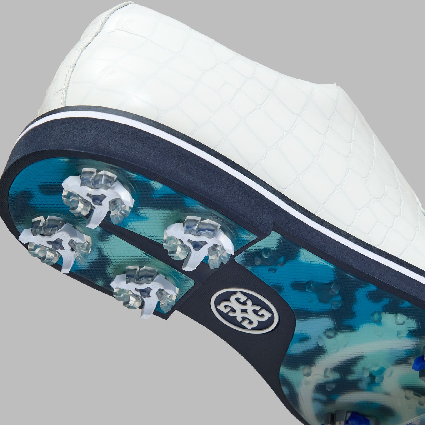 LTD RELEASE GALLIVANTER G/LOCK CROC-EMBOSSED LEATHER DERBY GOLF SHOE | G/FORE sale