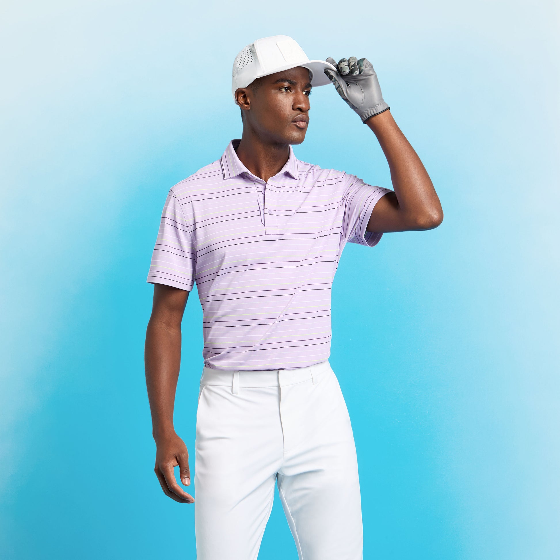 MULTI STRIPE TECH PIQUÉ PERFORMANCE POLO | G/FORE Near me