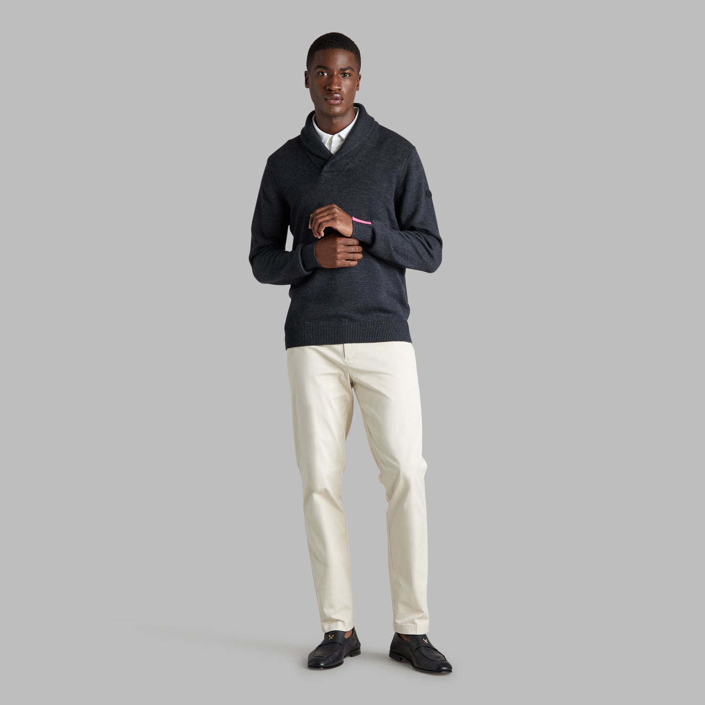 SHAWL COLLAR MERINO WOOL SWEATER | G/FORE sale