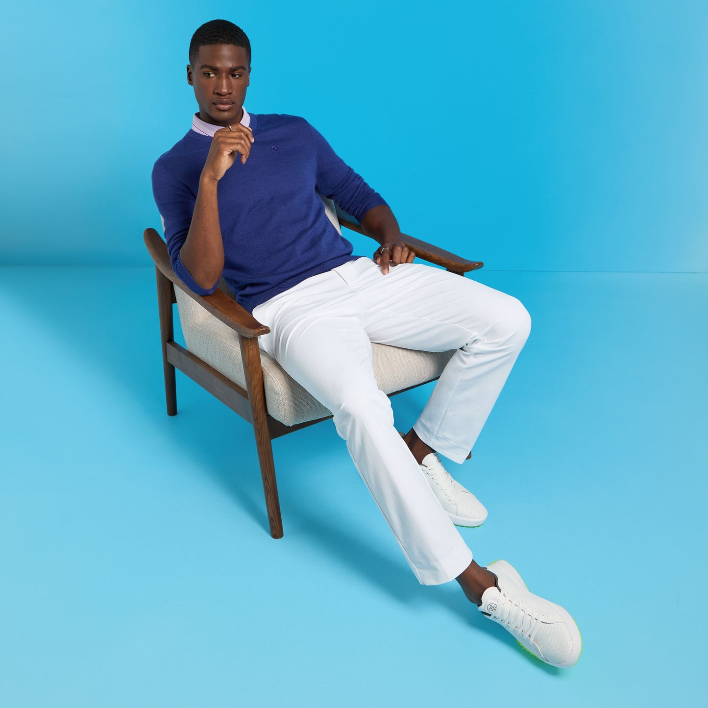 G SCRIBE VERSE V NECK CASHMERE SWEATER | G/FORE For Sale