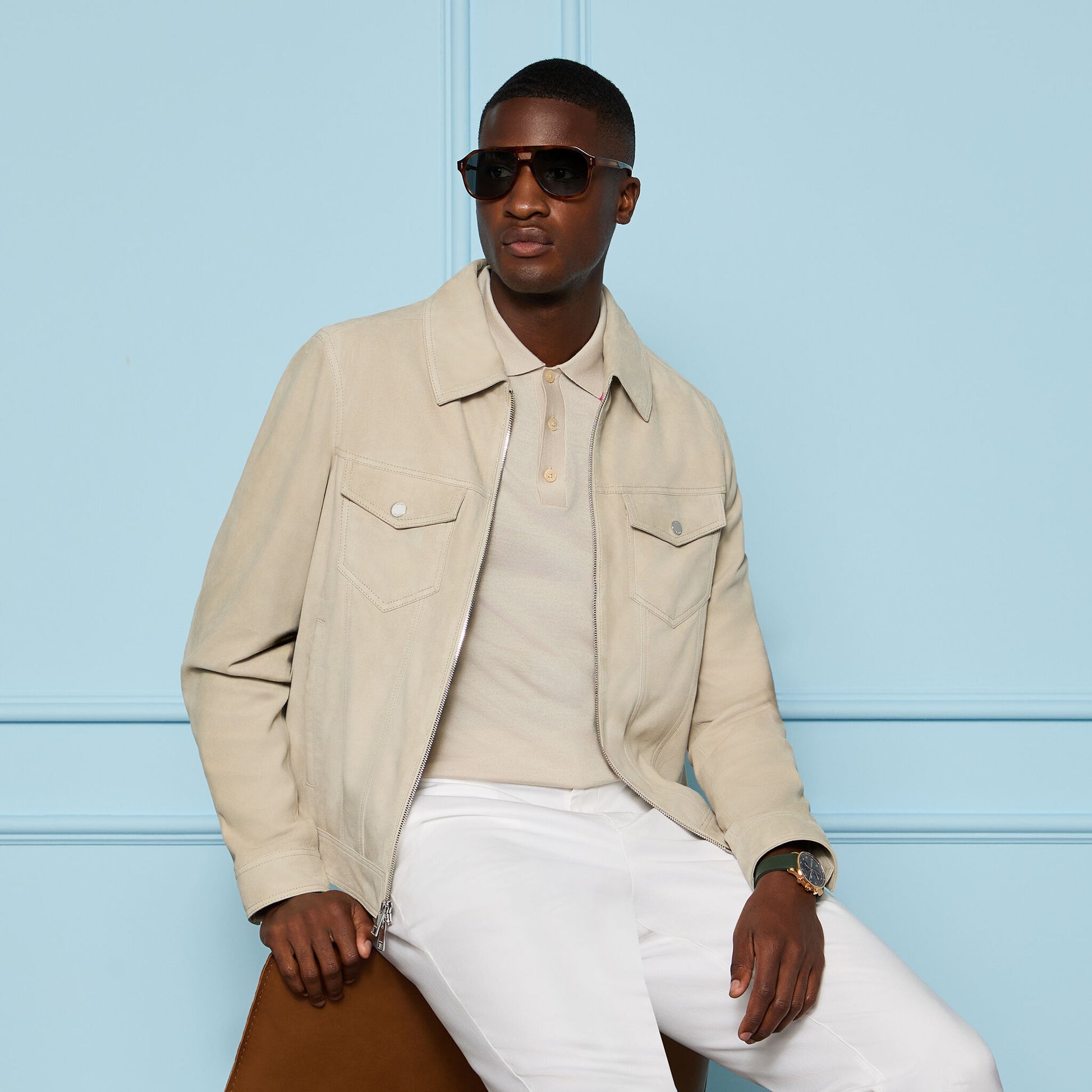 SUEDE TRUCKER JACKET | G/FORE Discount