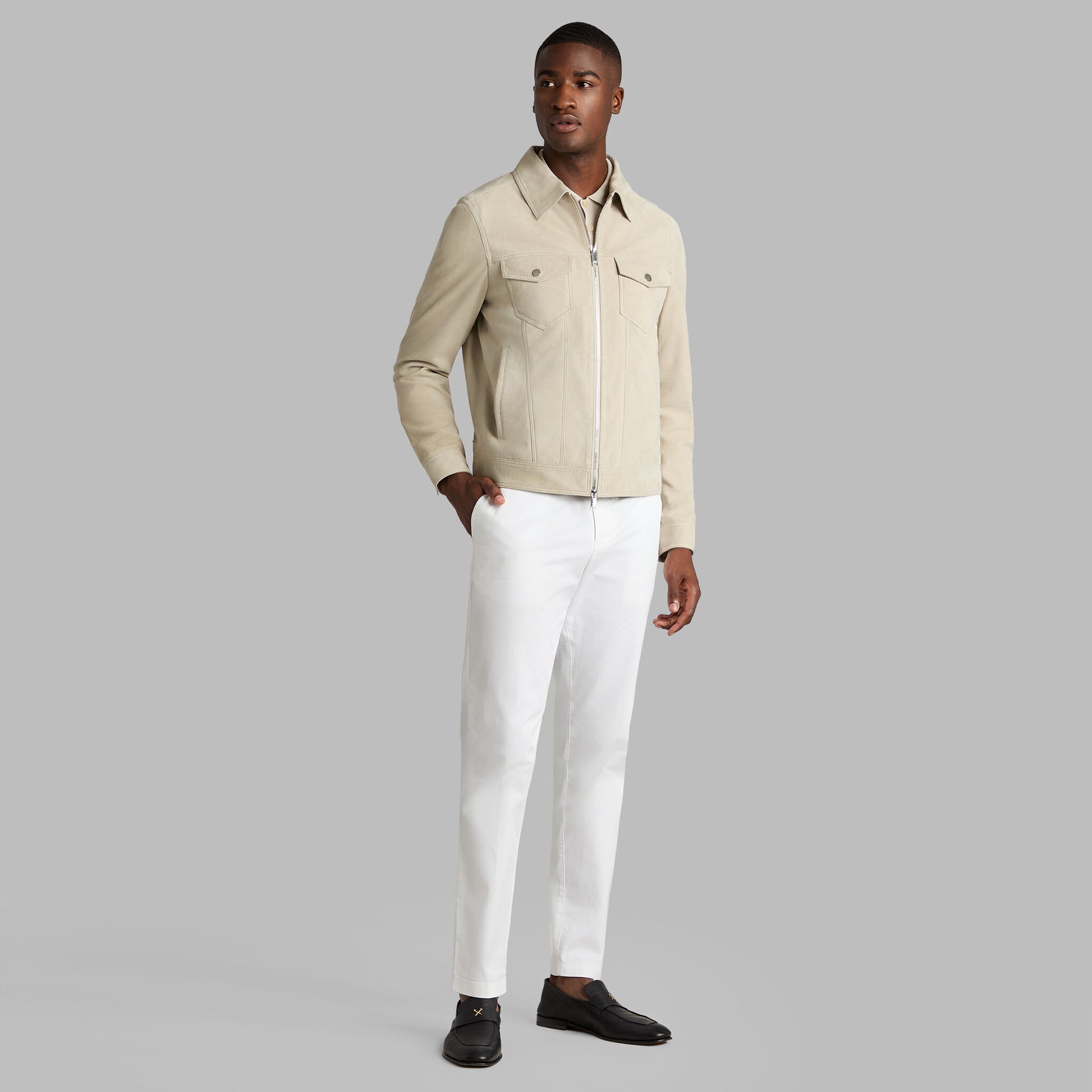 SUEDE TRUCKER JACKET | G/FORE Discount
