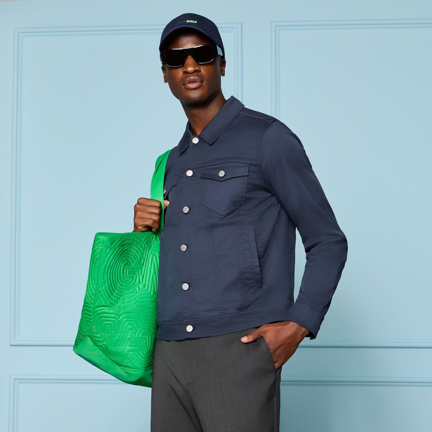 STRETCH COTTON GABARDINE TRUCKER JACKET | G/FORE Outlet