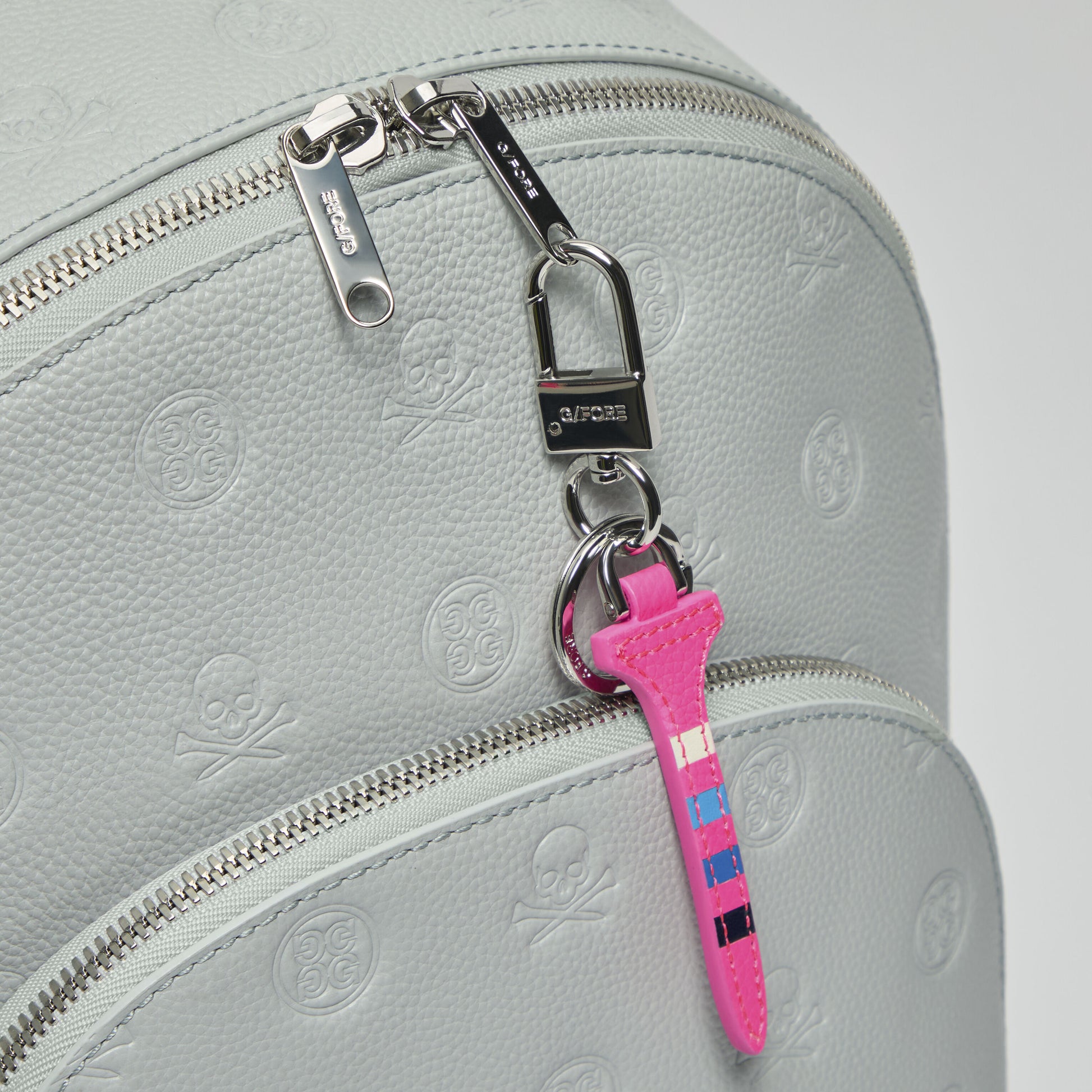 EMBOSSED SKULL & TEES LEATHER BACKPACK | G/FORE On sale