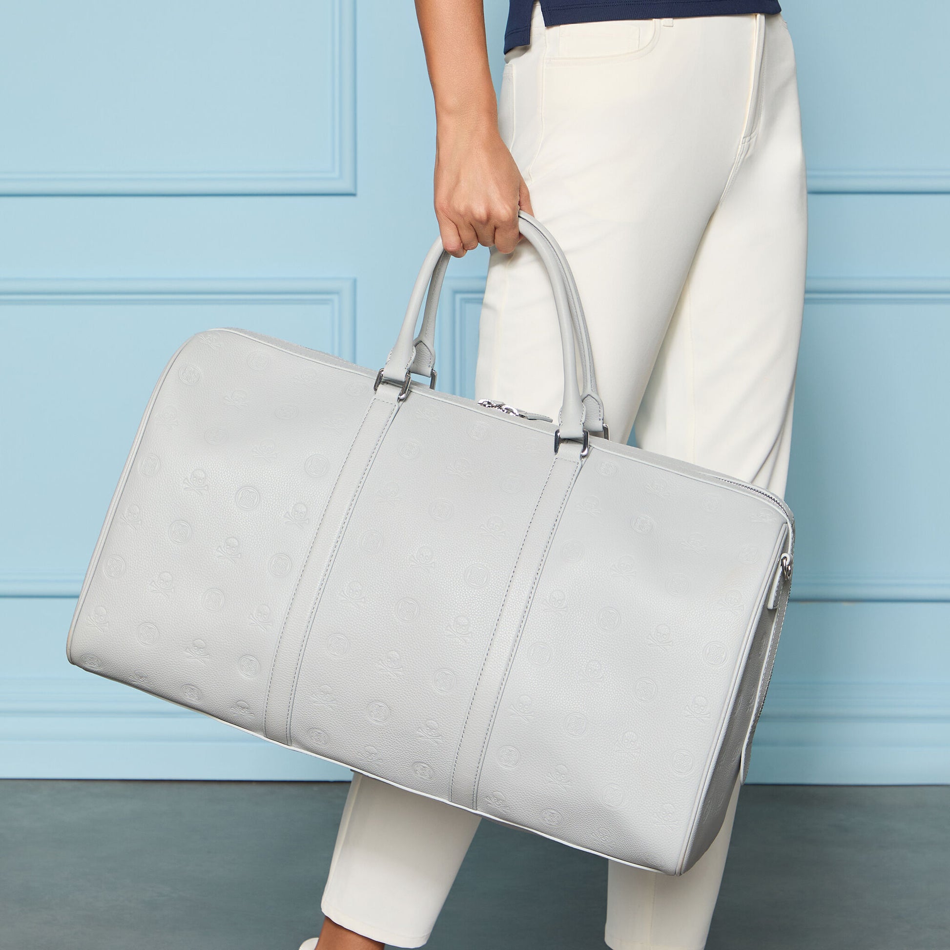 EMBOSSED SKULL & TEES LEATHER WEEKENDER | G/FORE For Sale