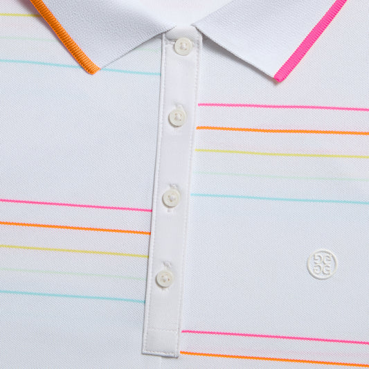OFFSET STRIPE TECH PIQUÉ SLEEVELESS POLO | G/FORE sale