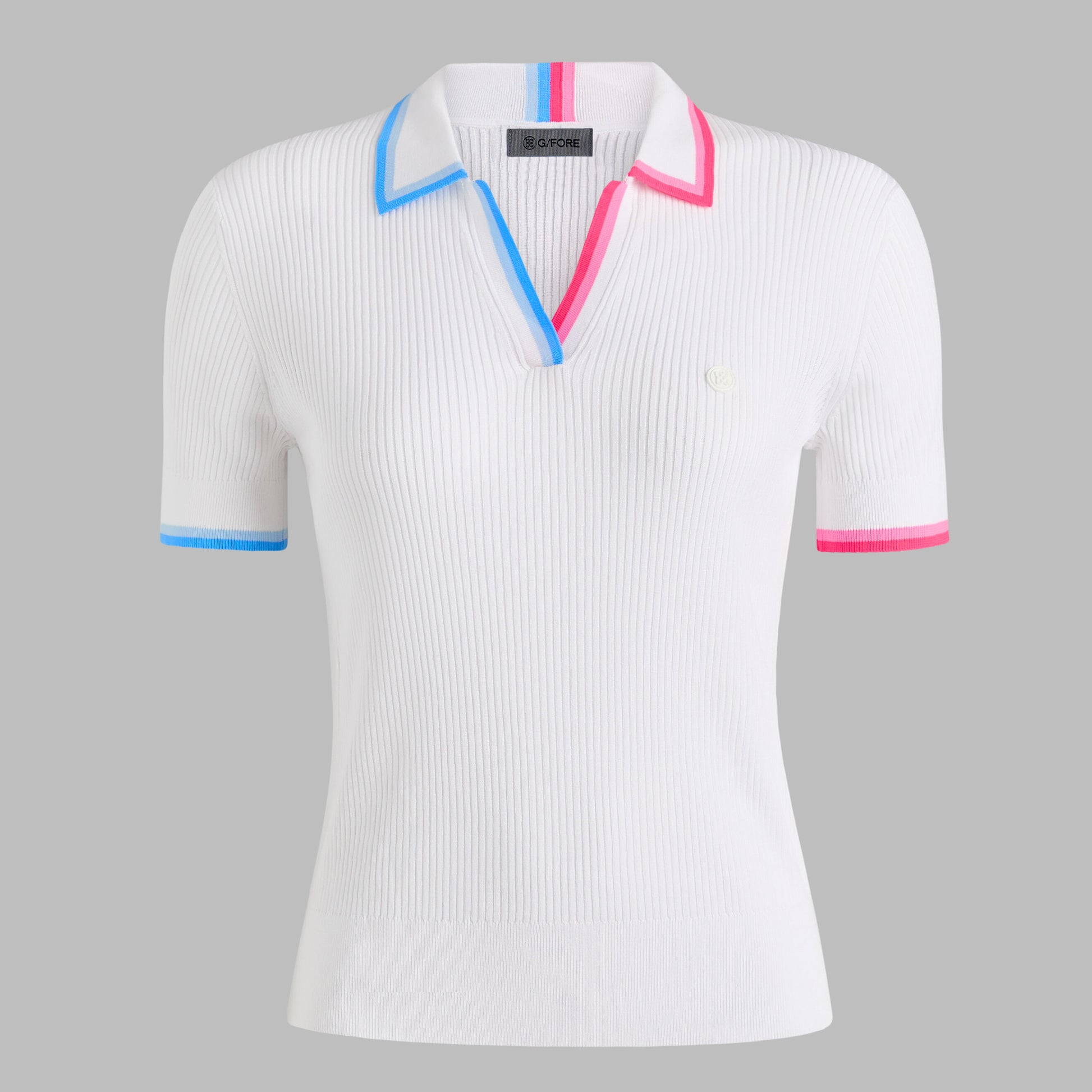 JOHNNY COLLAR COTTON BLEND RIB POLO | G/FORE For Sale