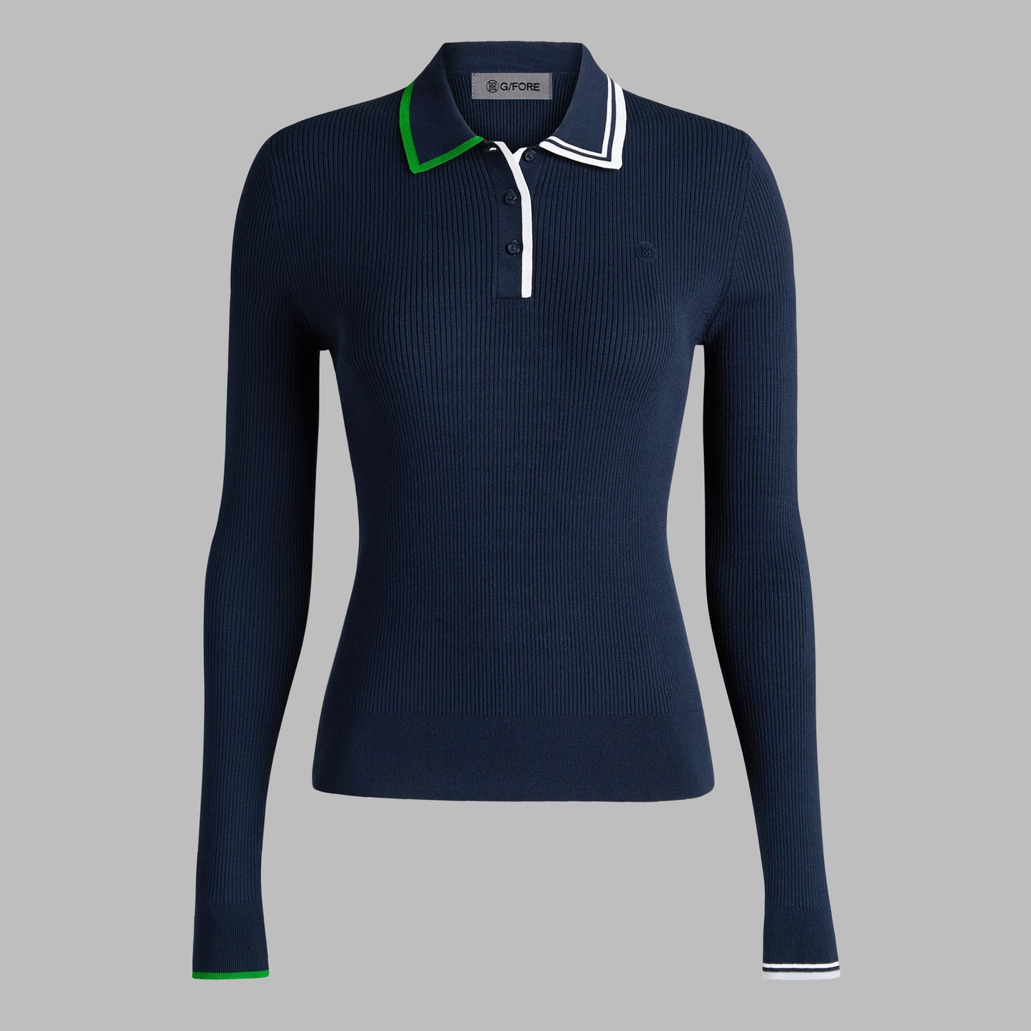 VISCOSE BLEND LONG SLEEVE KNIT POLO | G/FORE US