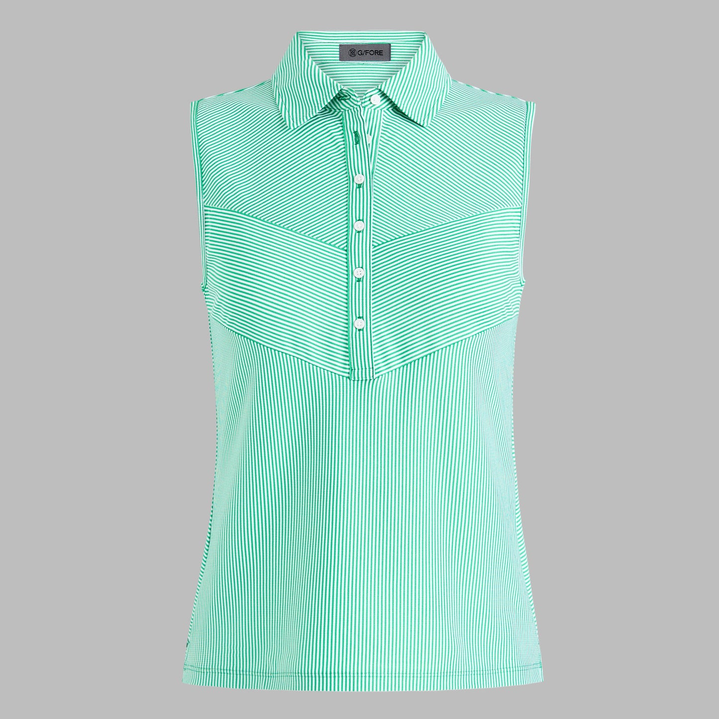 CHEVRON STRIPE TECH PIQUÉ SLEEVELESS POLO | G/FORE Online