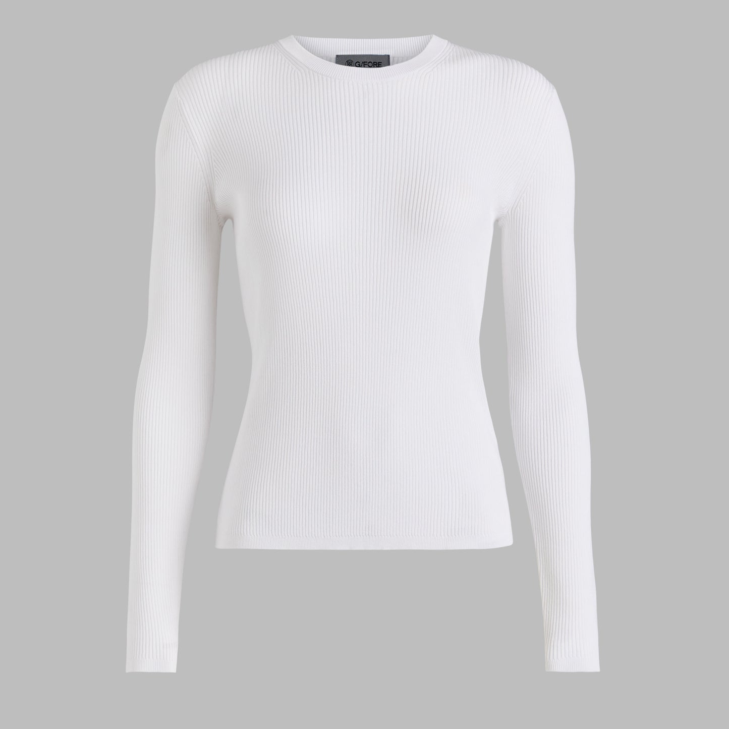 COTTON BLEND RIB KNIT FITTED TOP | G/FORE Outlet