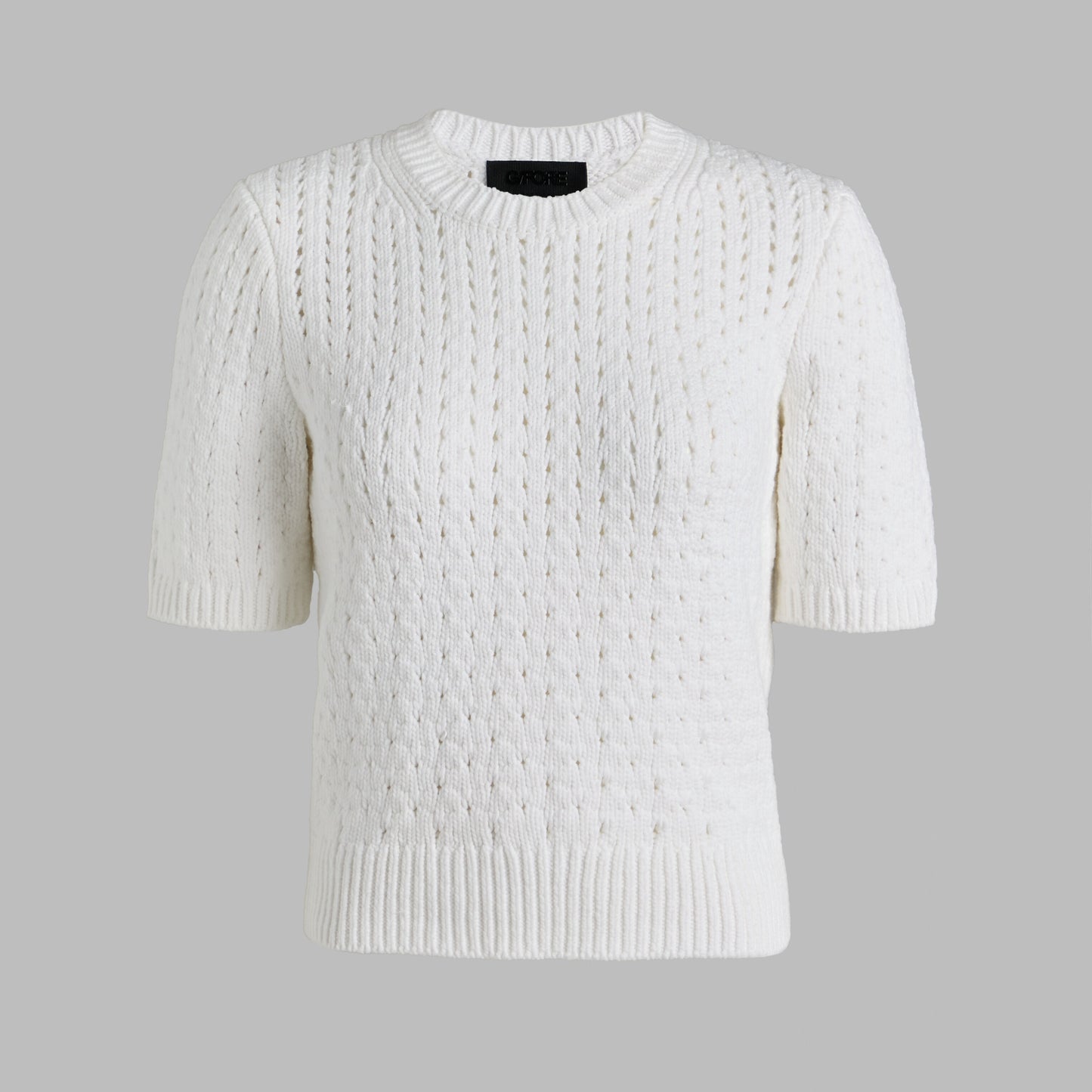 LTD RELEASE VILLA COTTON BLEND CROPPED SHORT SLEEVE SWEATER | G/FORE New