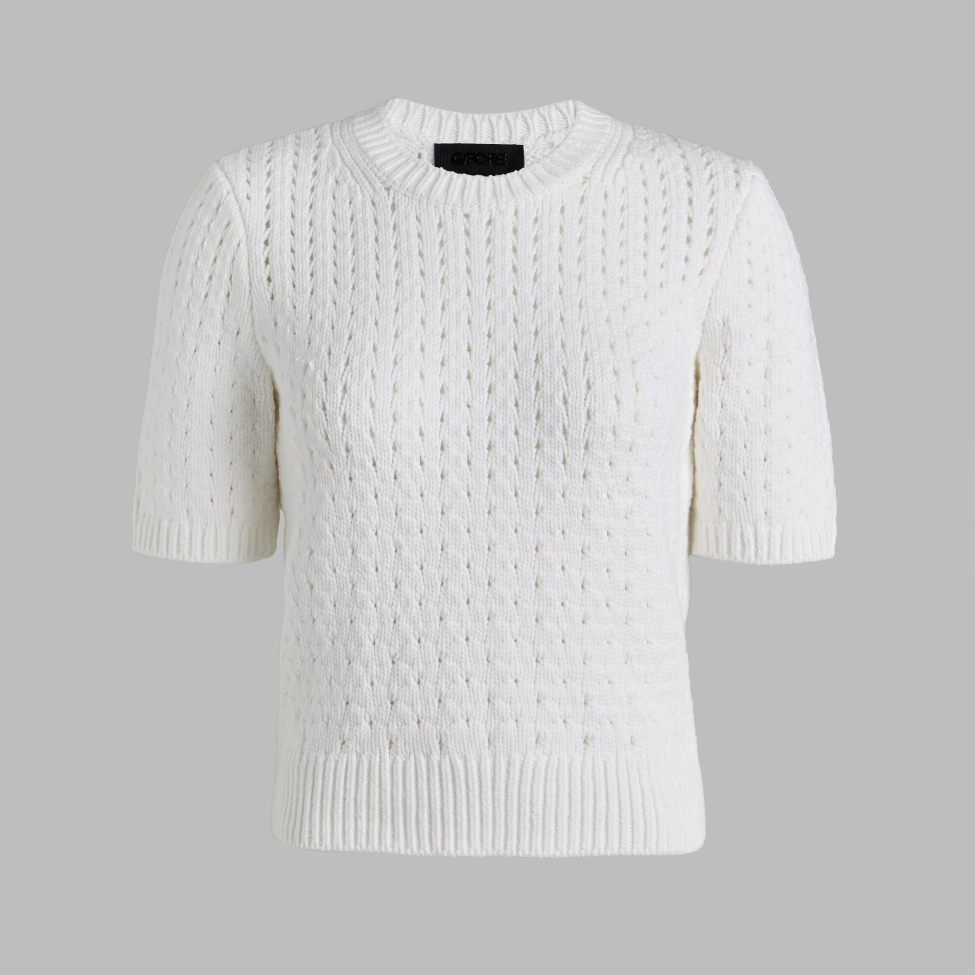 LTD RELEASE VILLA COTTON BLEND CROPPED SHORT SLEEVE SWEATER | G/FORE New