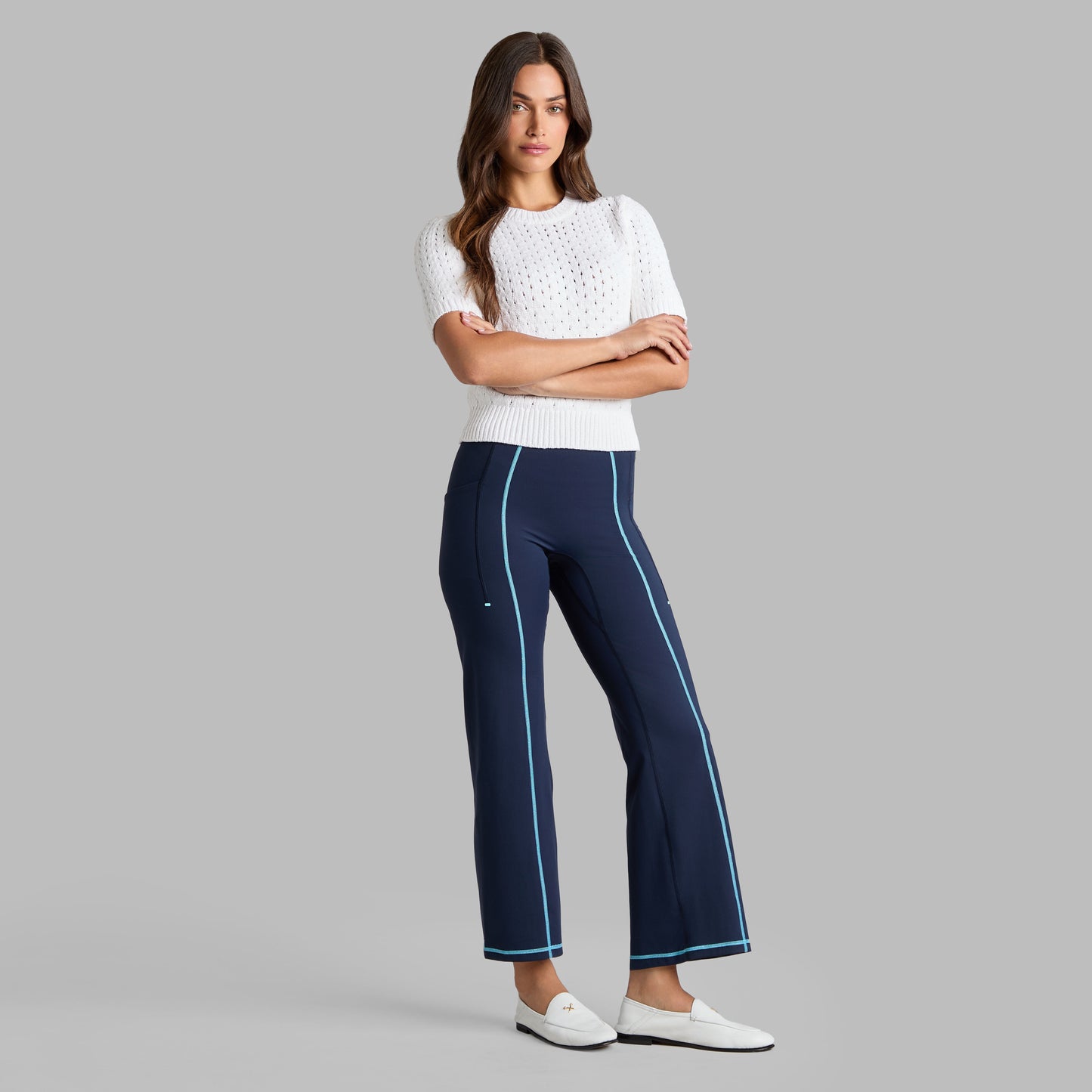LTD RELEASE VILLA COTTON BLEND CROPPED SHORT SLEEVE SWEATER | G/FORE New