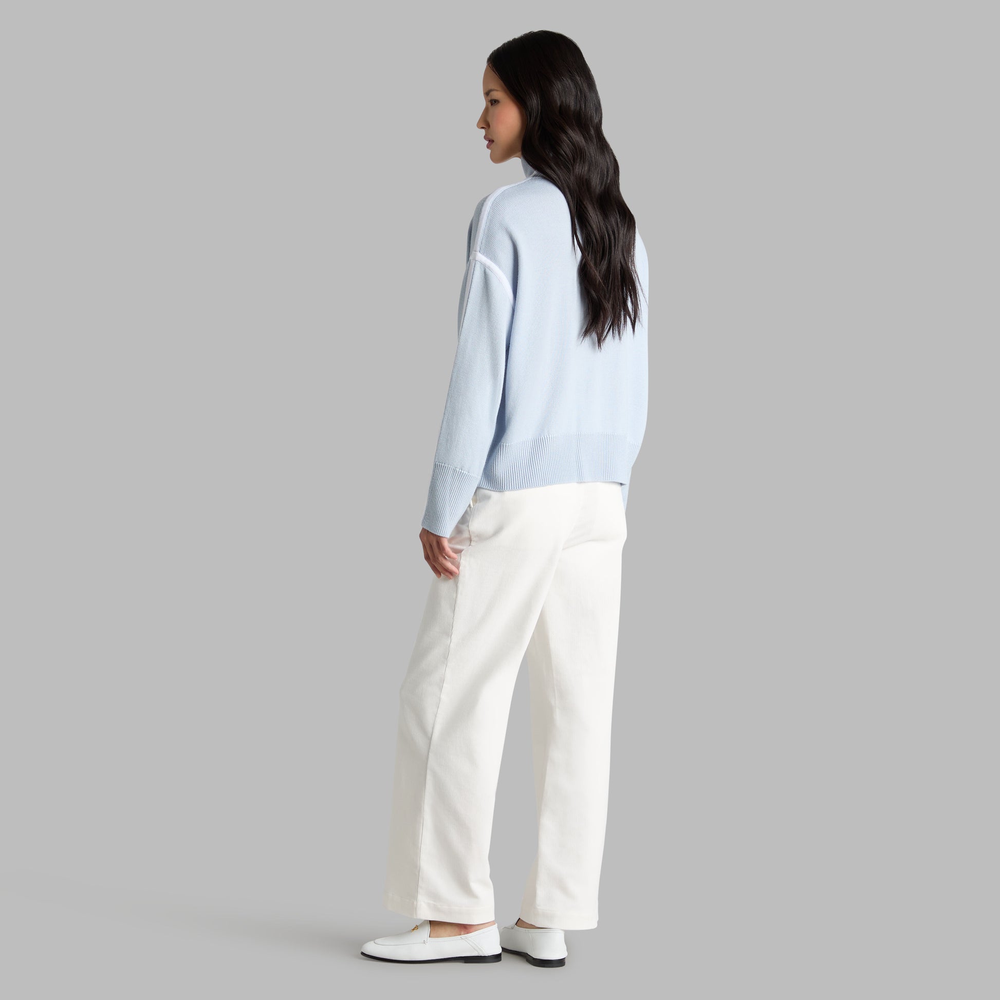 MERINO WOOL CONTRAST STRIPE TURTLENECK SWEATER | G/FORE Outlet