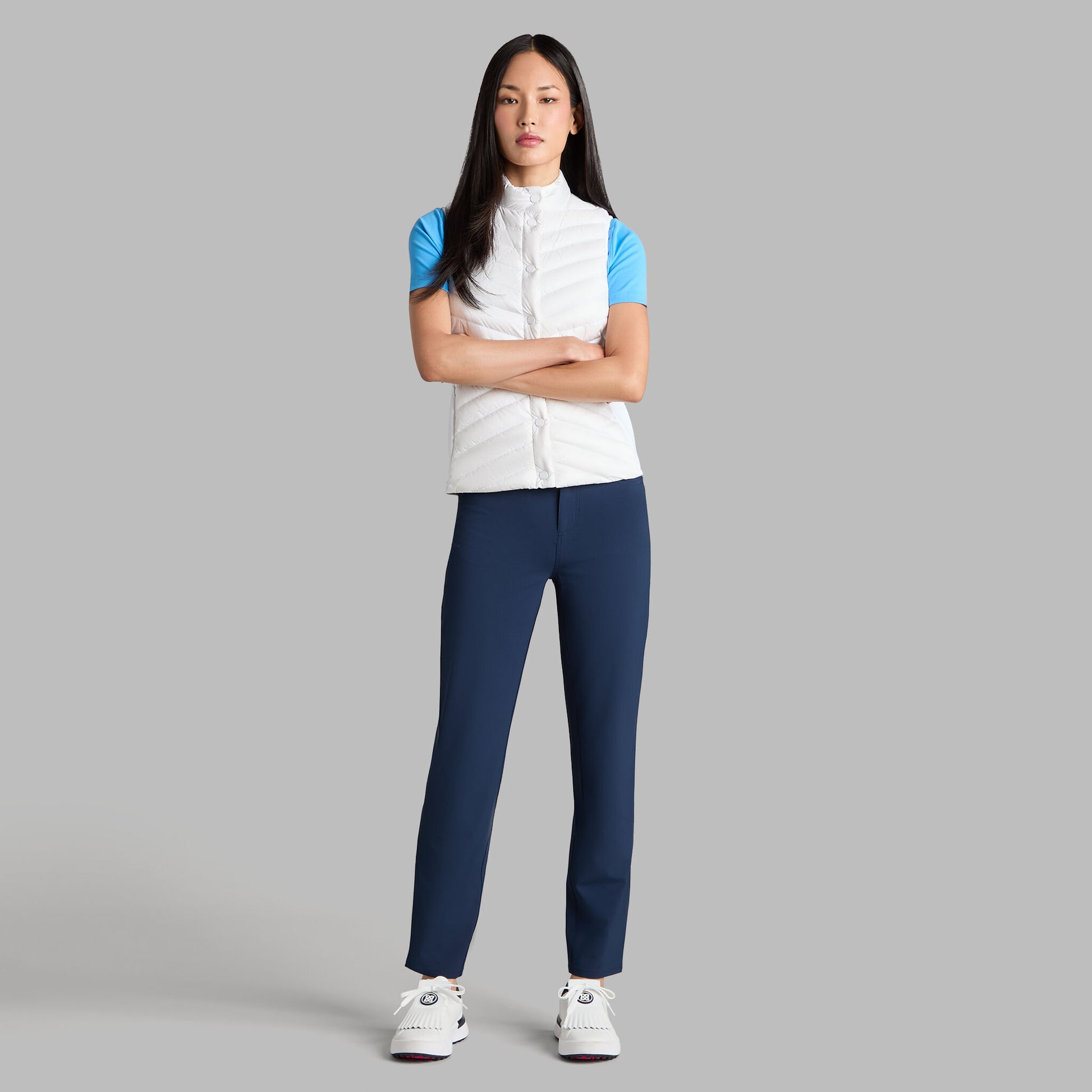 V-DOWN QUILTED STRETCH TECH INTERLOCK VEST | G/FORE New