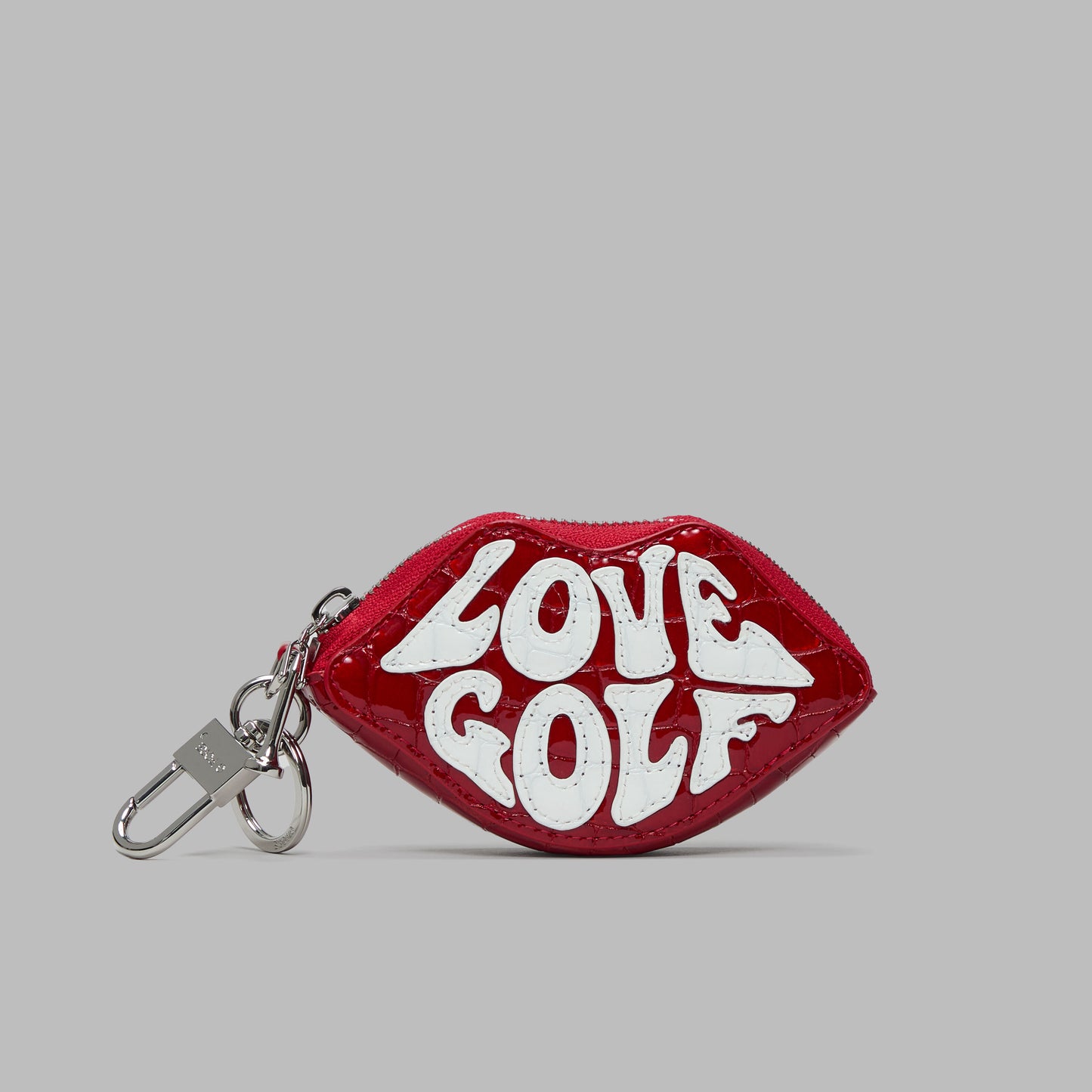 LOVE G CROC-EMBOSSED LEATHER COIN PURSE KEYCHAIN | G/FORE