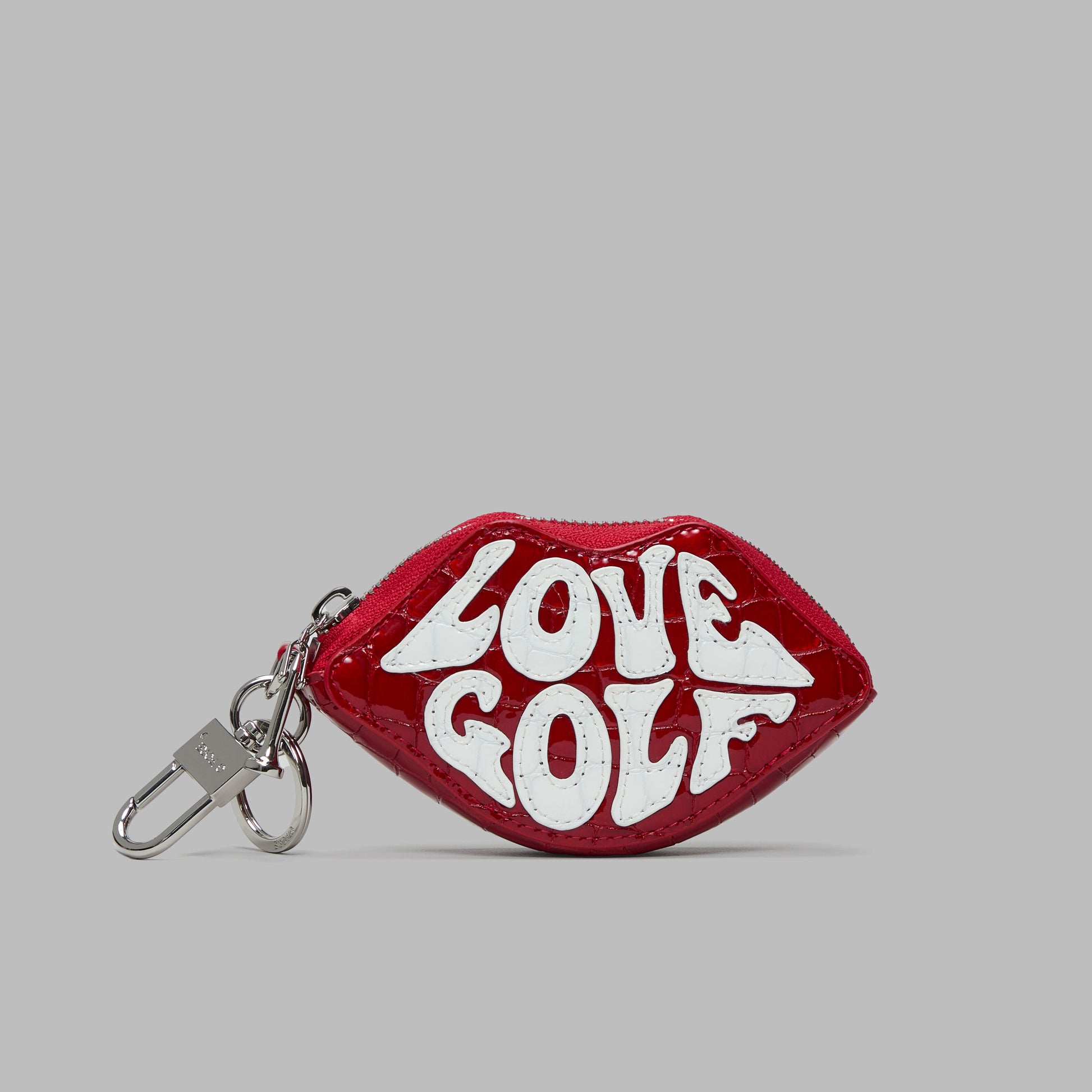 LOVE G CROC-EMBOSSED LEATHER COIN PURSE KEYCHAIN | G/FORE