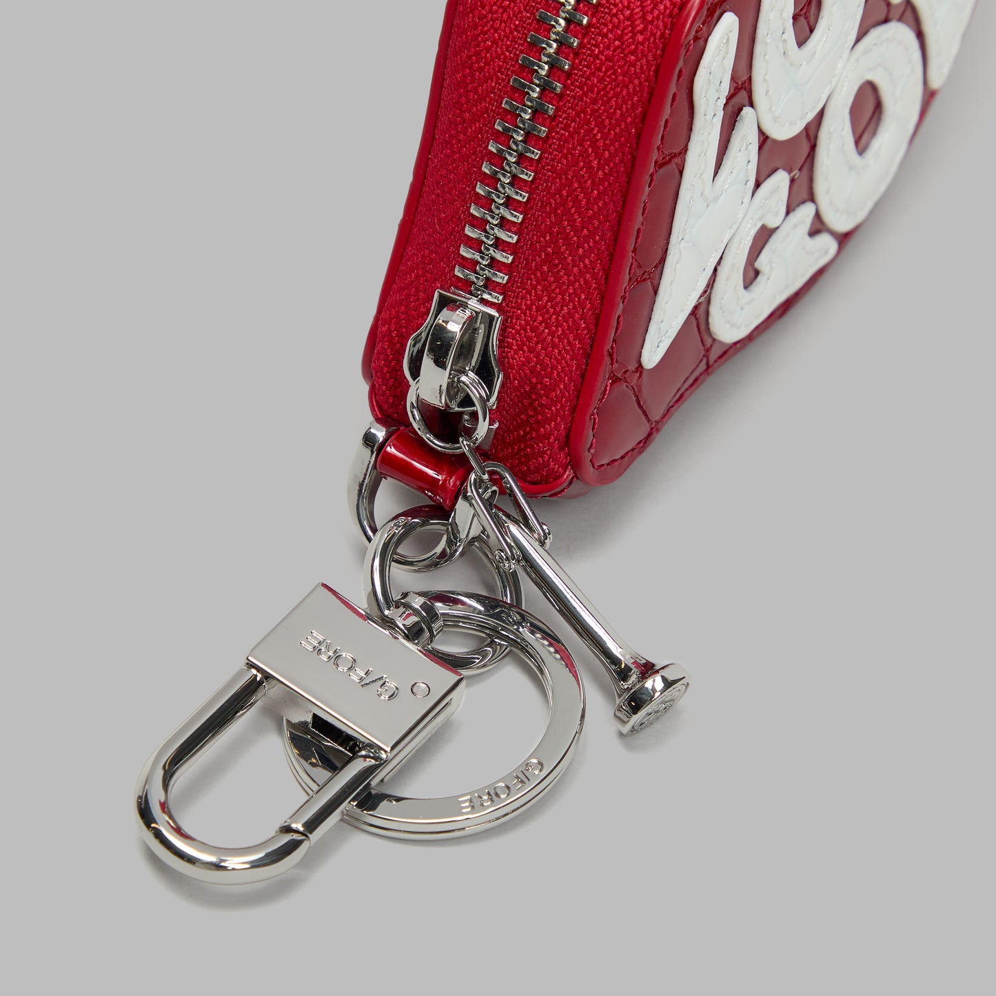 LOVE G CROC-EMBOSSED LEATHER COIN PURSE KEYCHAIN | G/FORE
