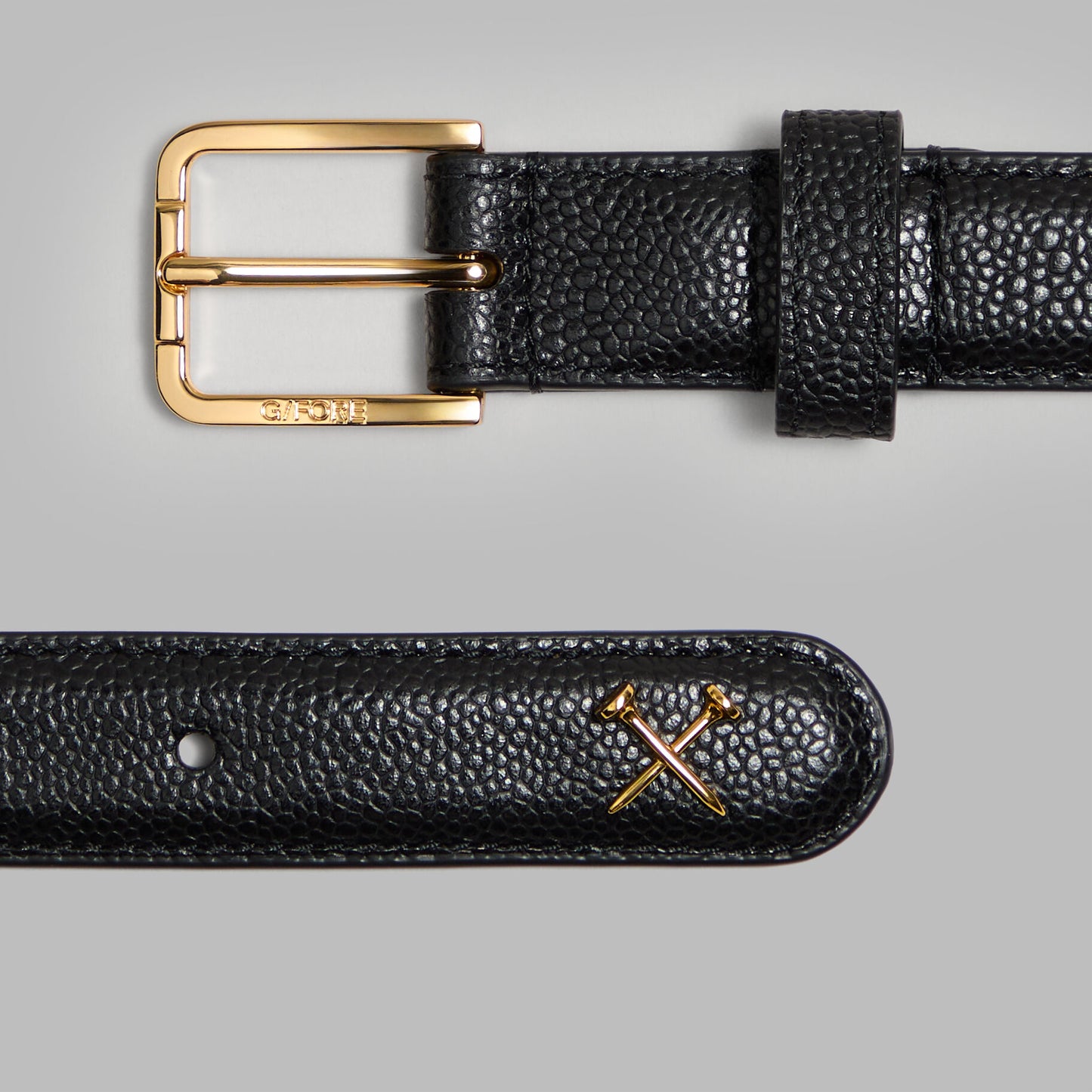 METAL TEES PEBBLE LEATHER BELT | G/FORE On sale