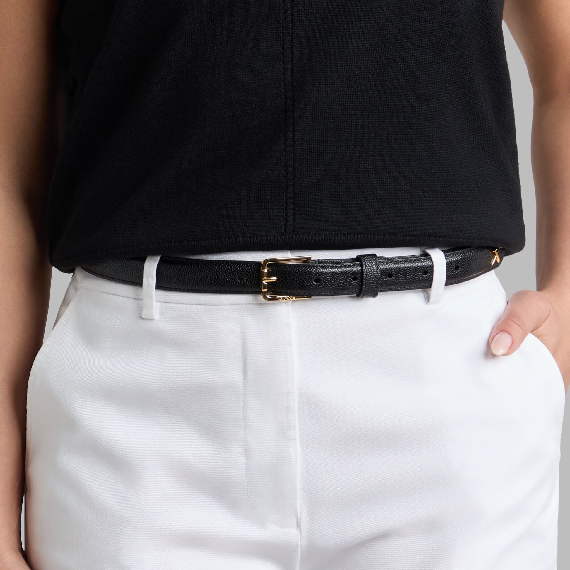 METAL TEES PEBBLE LEATHER BELT | G/FORE On sale