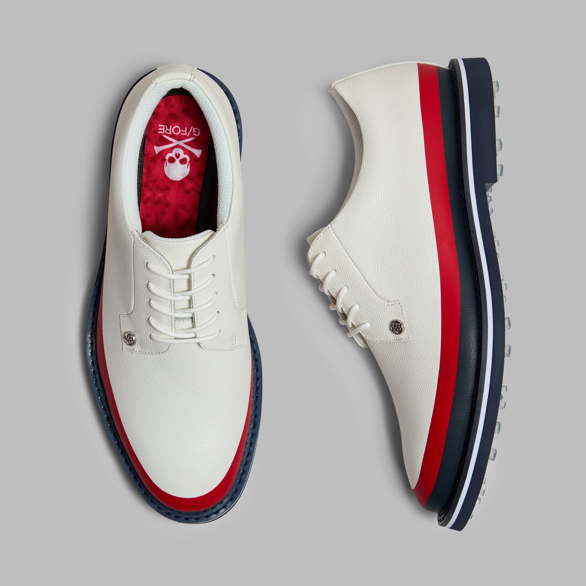 GALLIVANTER TUXEDO STRIPE LEATHER GOLF SHOE | G/FORE