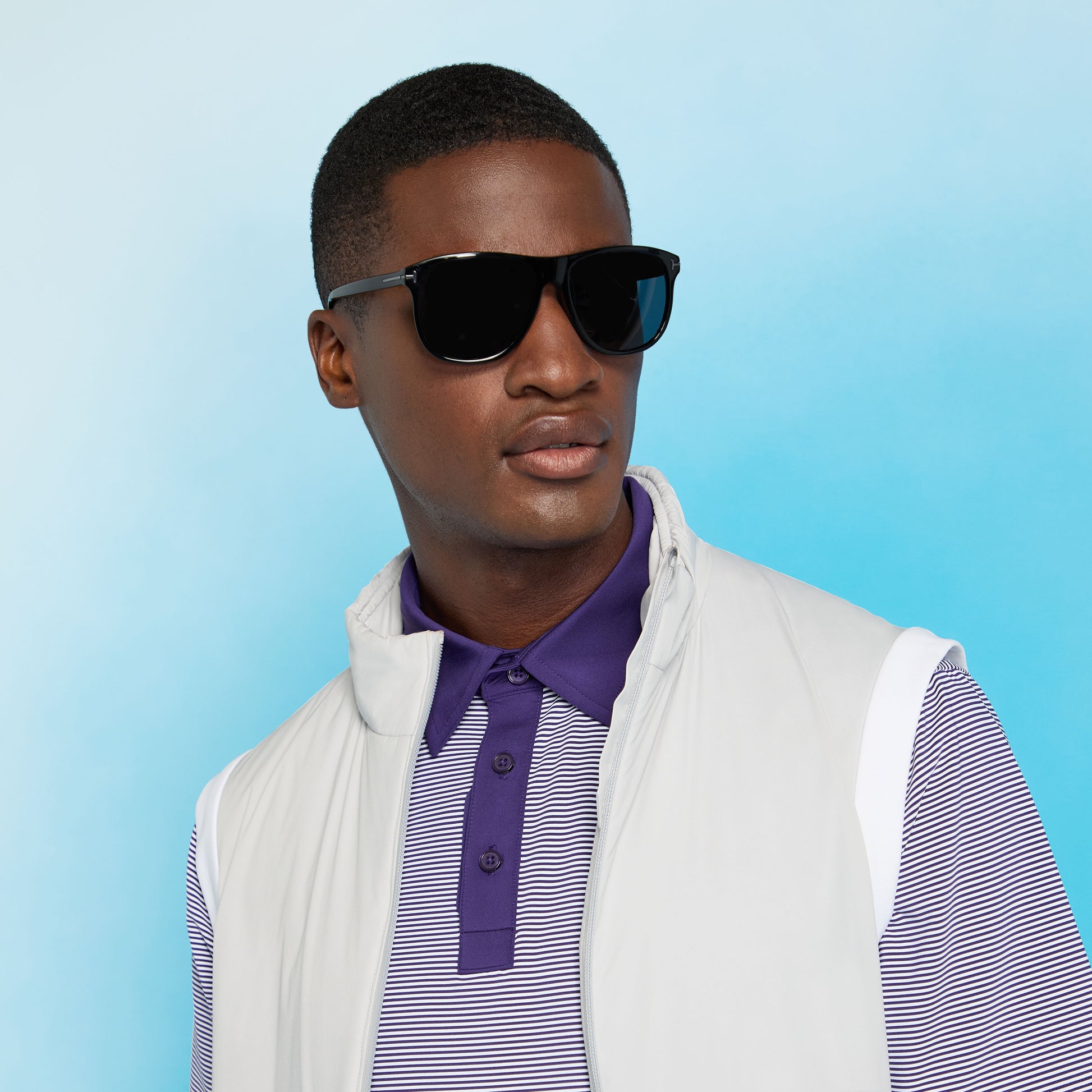 FEEDER STRIPE FINE TECH JERSEY POLO | G/FORE On sale